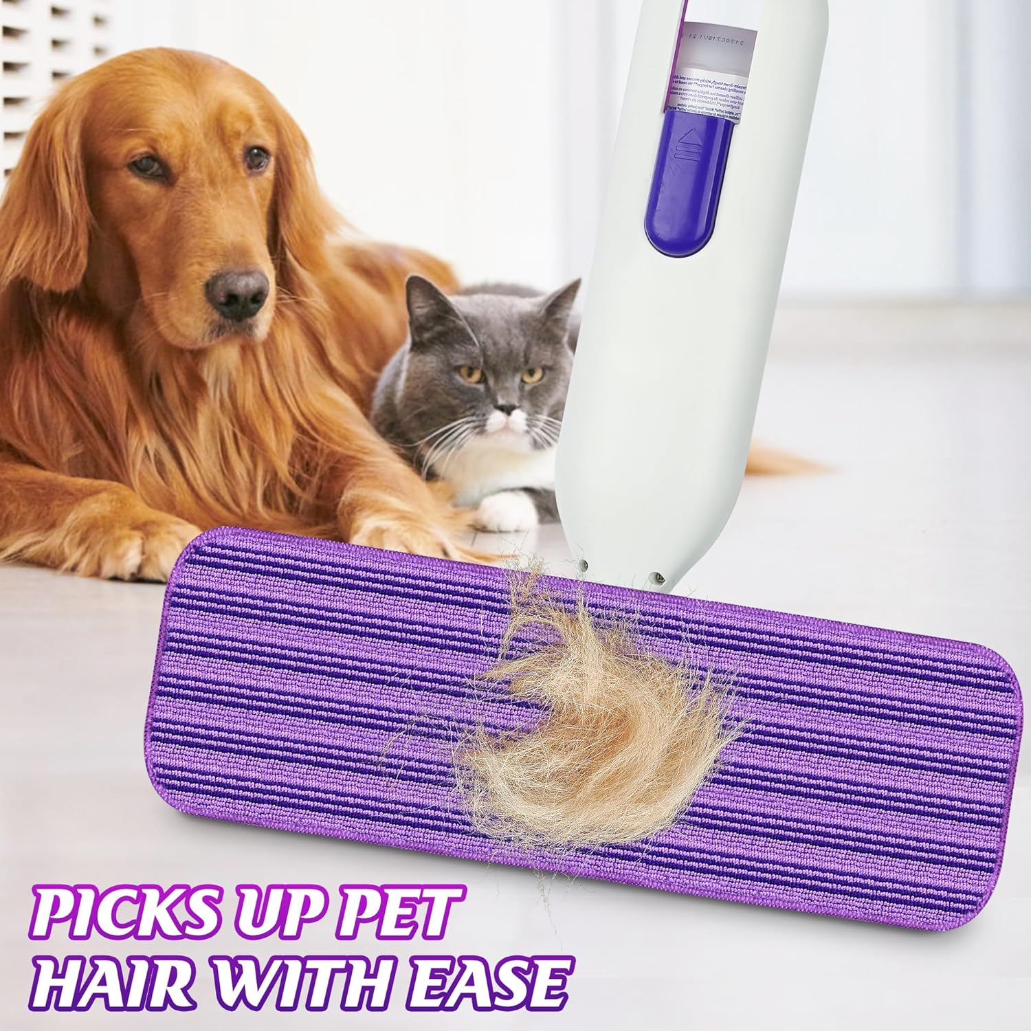 Almohadillas reutilizables para trapeador compatibles con Swiffer Powermop (paquete de 4), repuestos de almohadillas de microfibra Papclean para