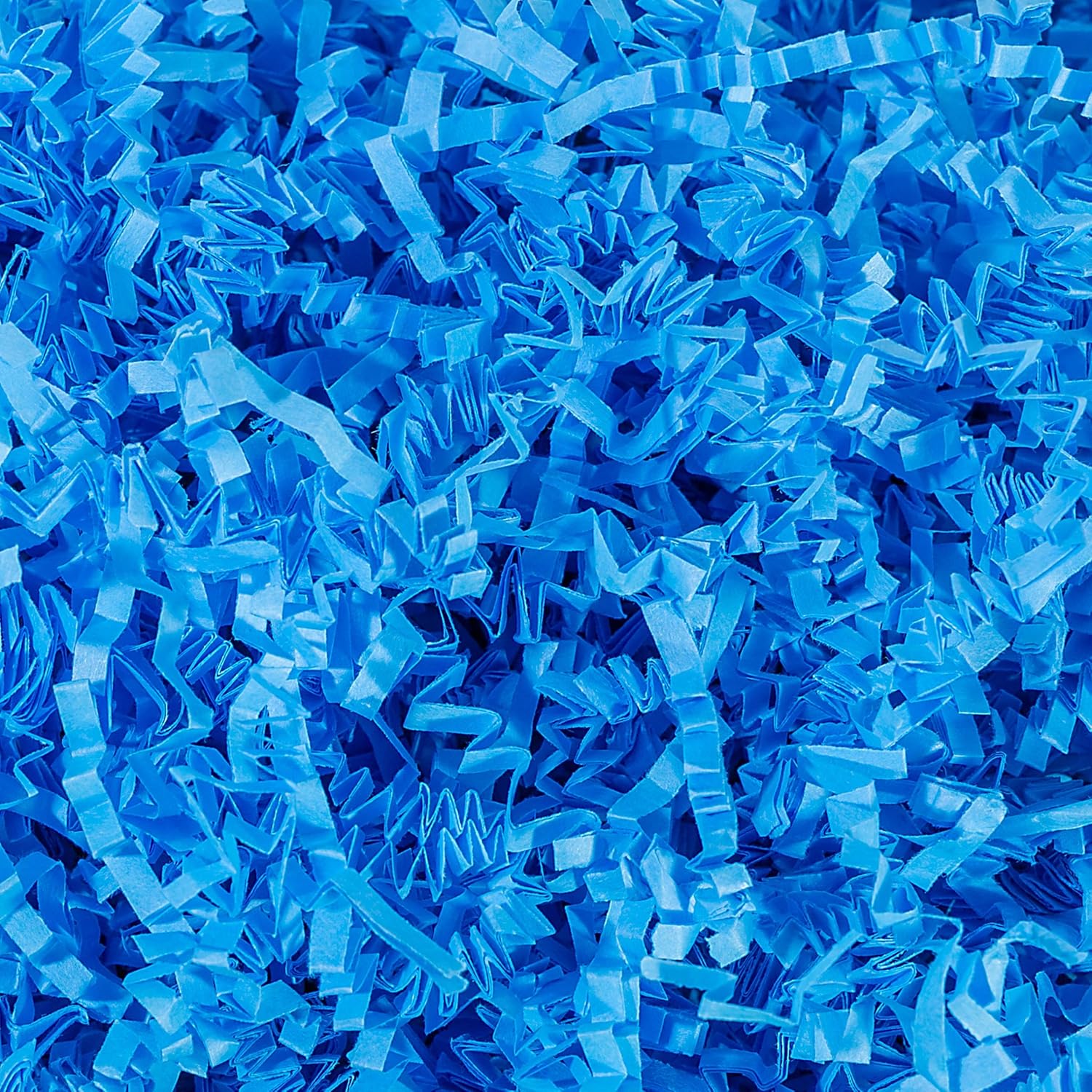 MagicWater Supply – 2 onzas – Azul claro – Relleno de papel de corte arrugado ideal para envolver regalos, relleno de cestas, cumpleaños, bodas,