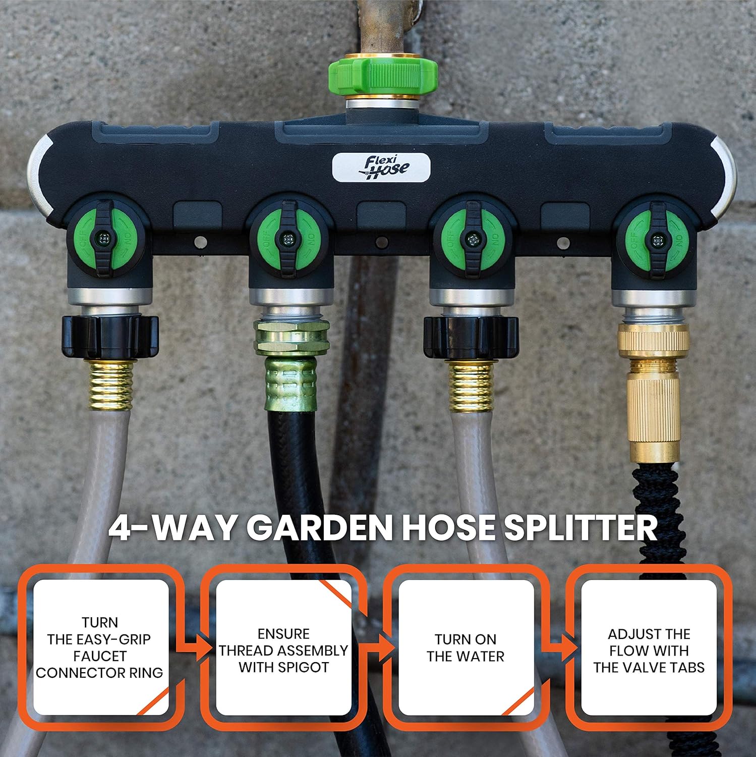 Flexi Hose Divisor – 4 salidas