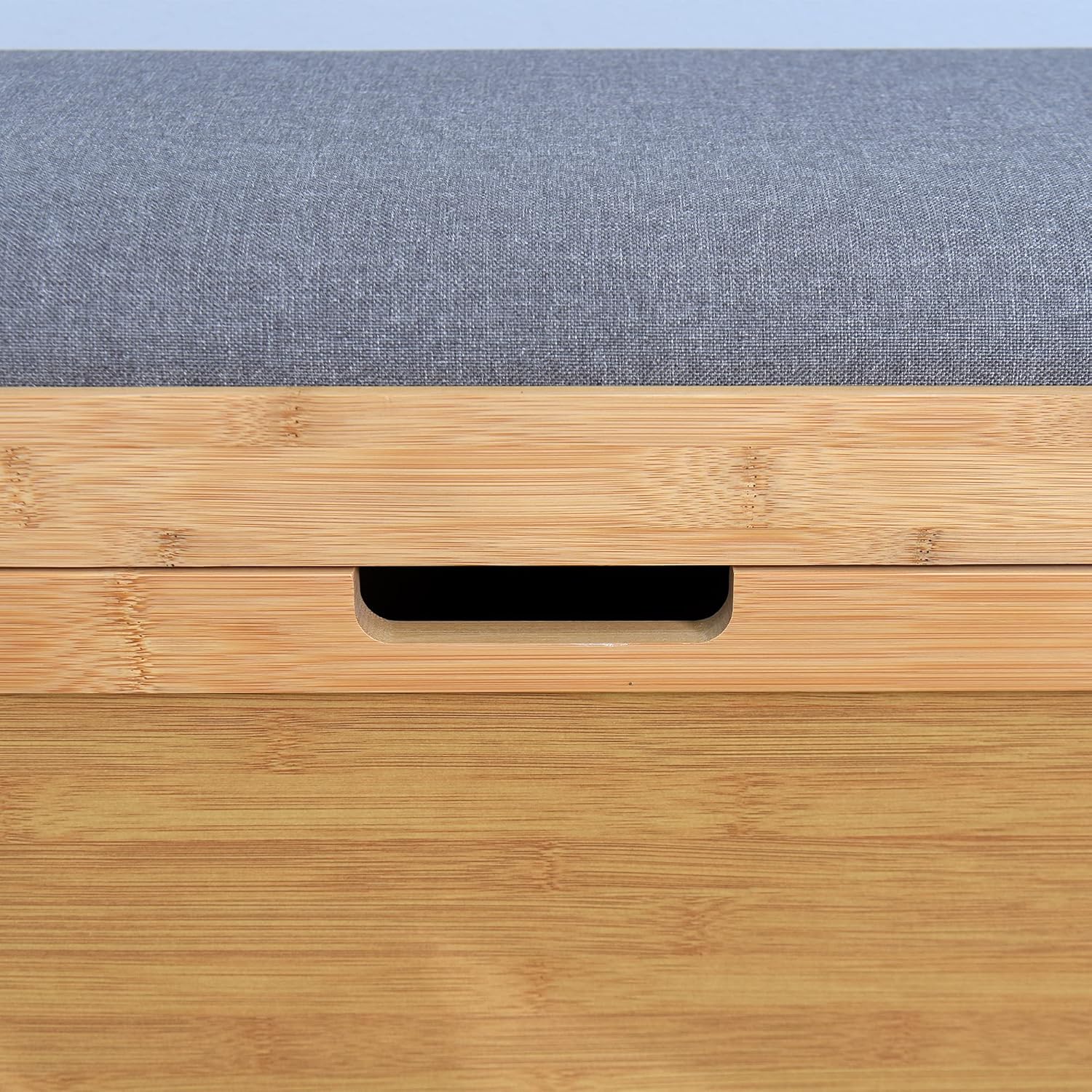 Banco de bambú para entrada, para sala de estar, zapatero con estante plegable, 24.8 x 11.6 x 18.9 pulgadas