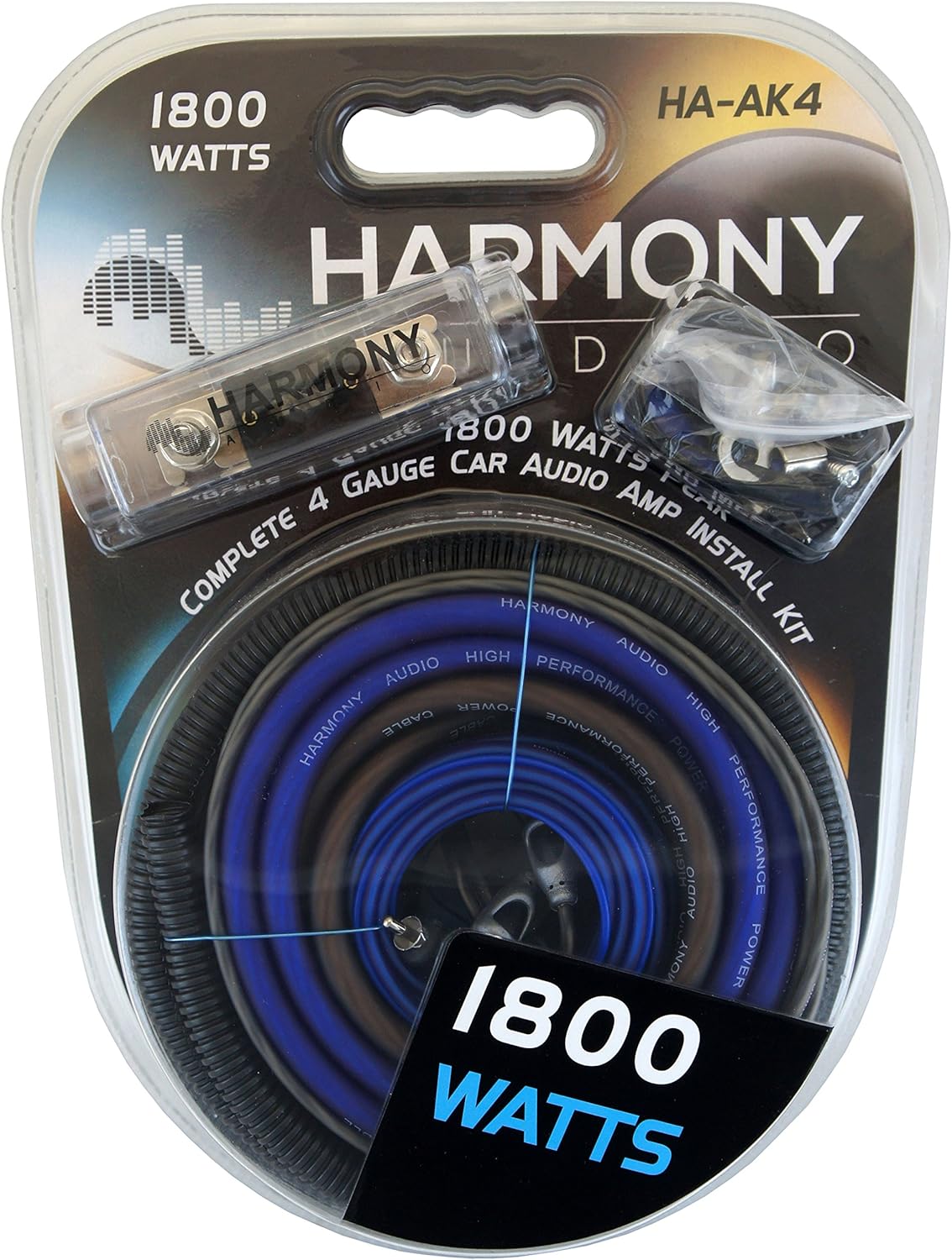 Harmony Audio Kicker Bundle compatible con cabina estándar universal C10 Comp Single 10″ cargado subcaja con amplificador Harmony HA-A400.1