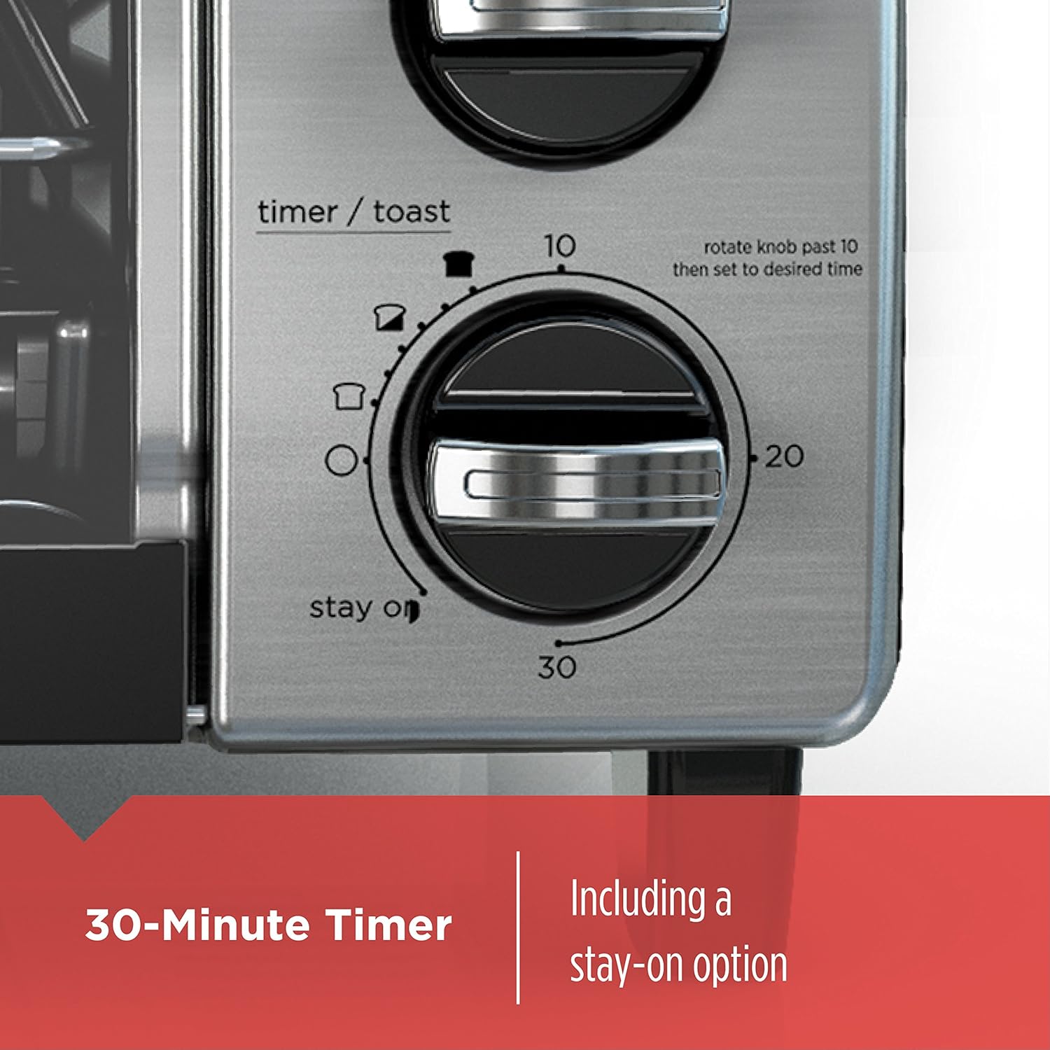 BLACK+DECKER, TO1750SB, horno tostador con capacidad para 4 rebanadas, con convección natural, color negro.