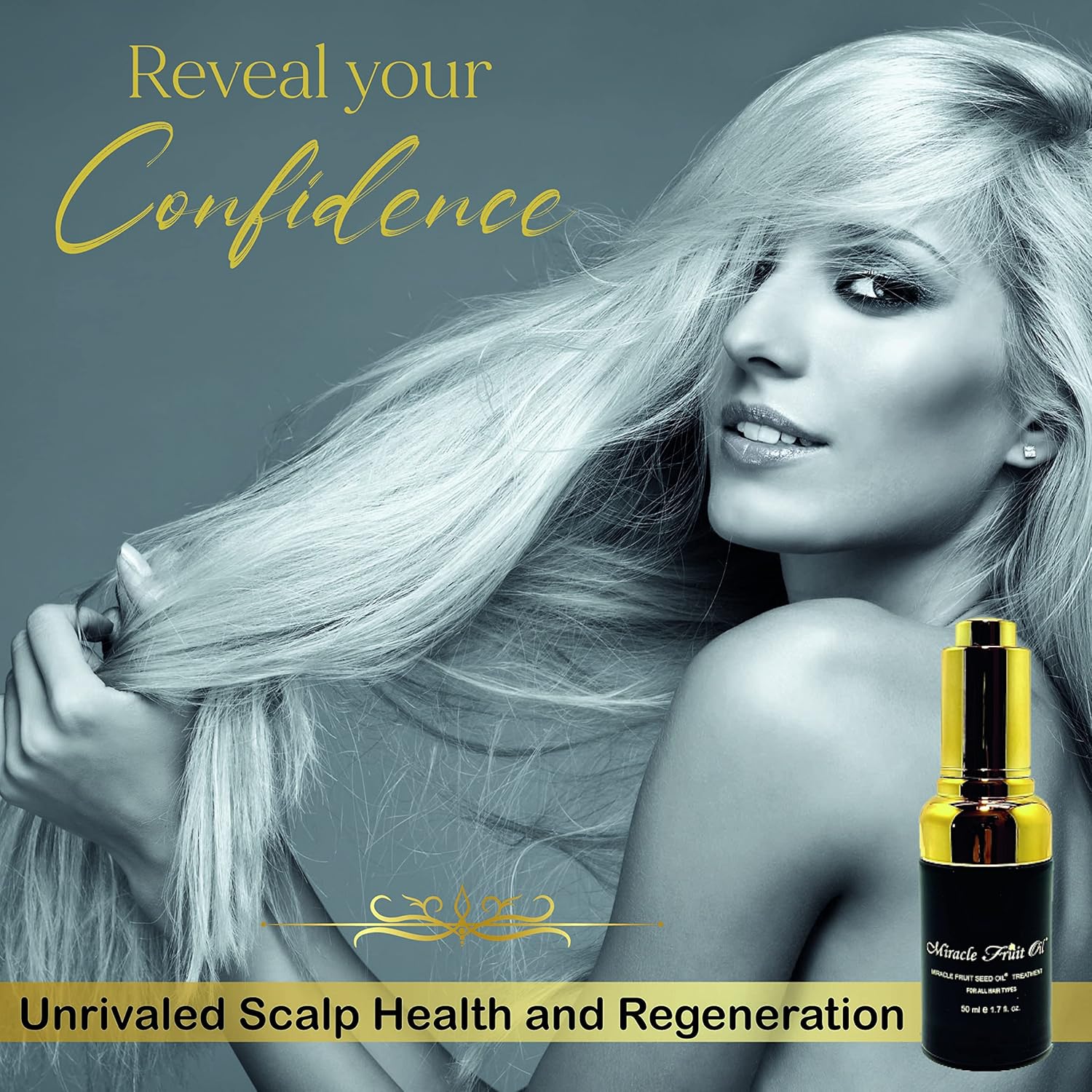 Tratamiento para el cabello y el cuero cabelludo, aceite de semillas Miracle Fruit (1.7 onzas), clínicamente probado para reparar el cabello y el