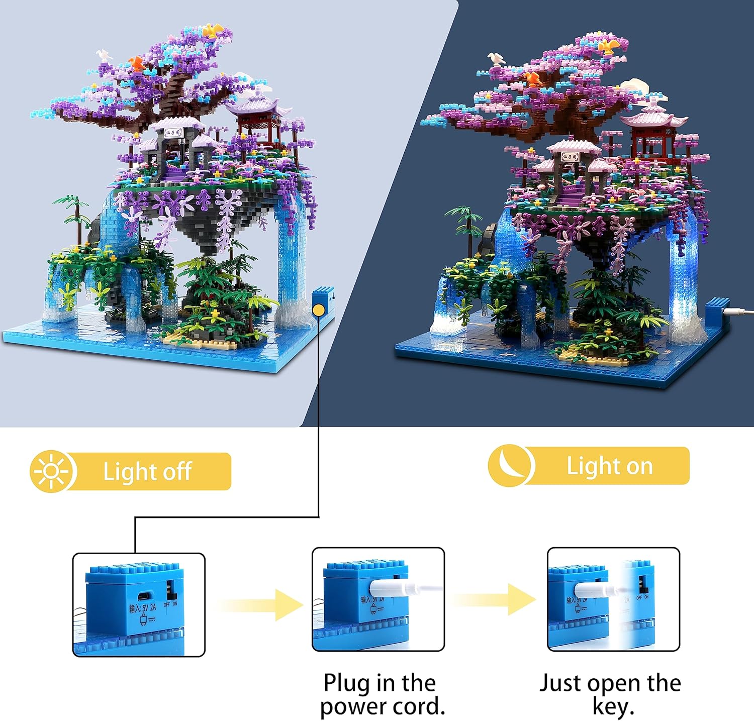 The Moon Palace – Juego de bloques de construcción de bloques de construcción de gran tamaño, colección de arquitectura china, regalo para adultos y