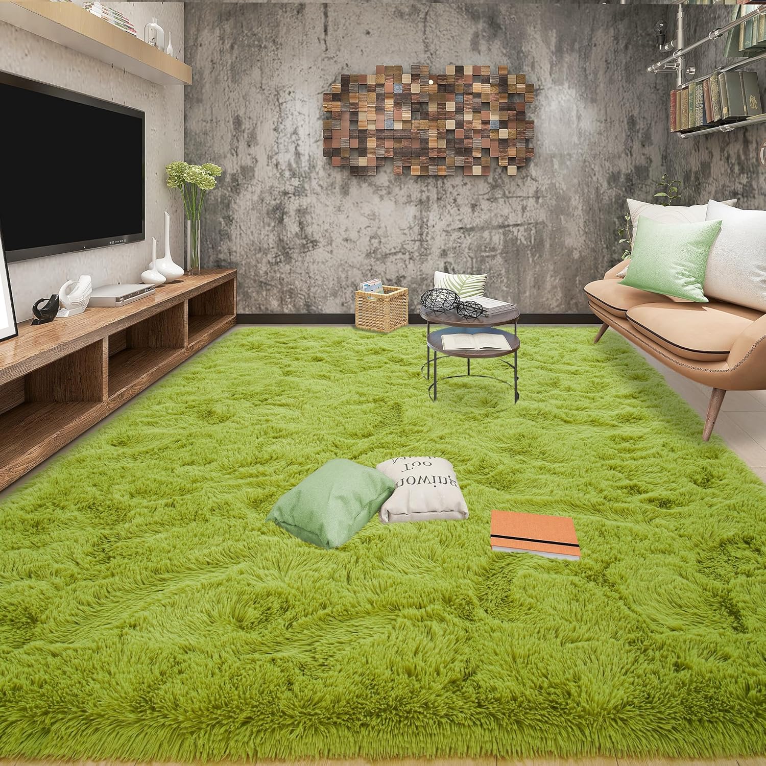 Tepook Alfombras súper suaves y esponjosas para sala de estar, de 8 x 10 pies, para dormitorio, modernas alfombras peludas para niños, alfombra de