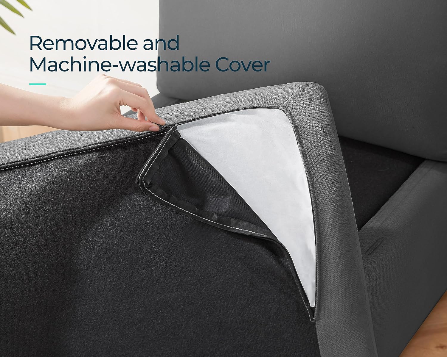 LINSY HOME Funda modular de sofá modular para un solo asiento, fundas de sofá lavables, incluye fundas de respaldo, cojín de respaldo, cojín de