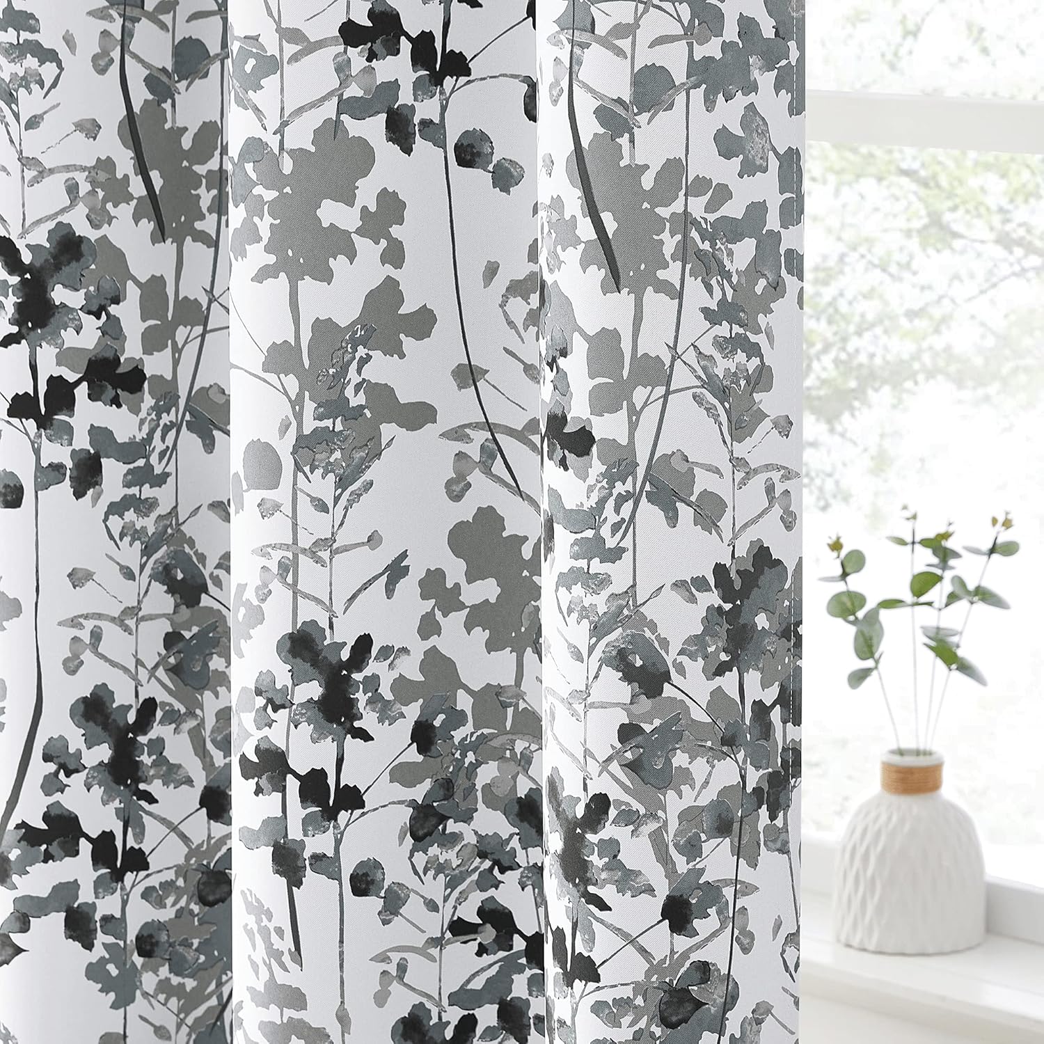 Cortinas Kgorge opacas, diseño de damasco