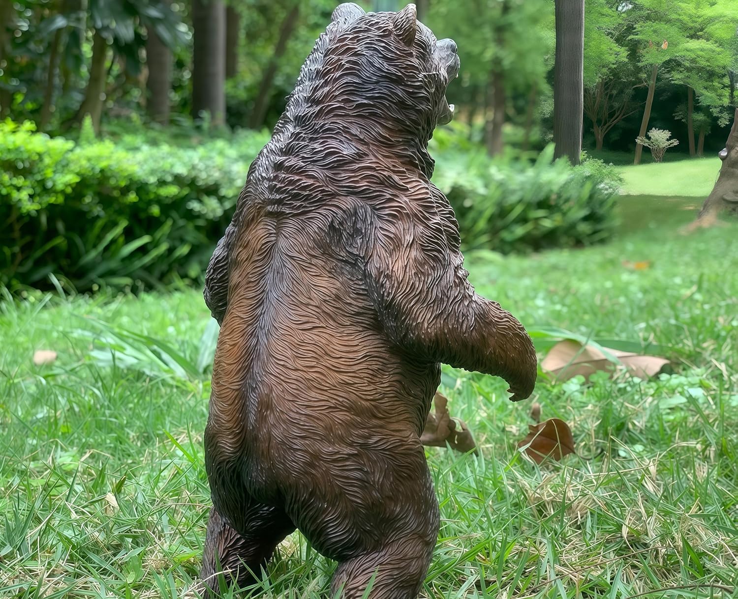 Gemini&Genius Juguete de oso marrón, figura grande de animales de safari Grizzly, figura de acción realista de vida silvestre para niños que