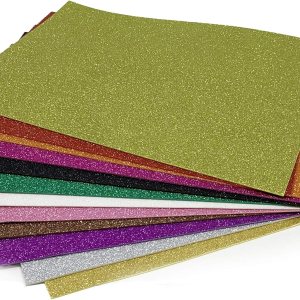 Allgala – Paquete de 12 hojas de espuma EVA con brillantina de 8 x 12 pulgadas, colores surtidos, perfecto para proyectos de arte de niños y aulas o Allgala – Paquete de 12 hojas de espuma EVA con brillantina de 8 x 12 pulgadas, colores surtidos, perfecto para proyectos de arte de niños y aulas o