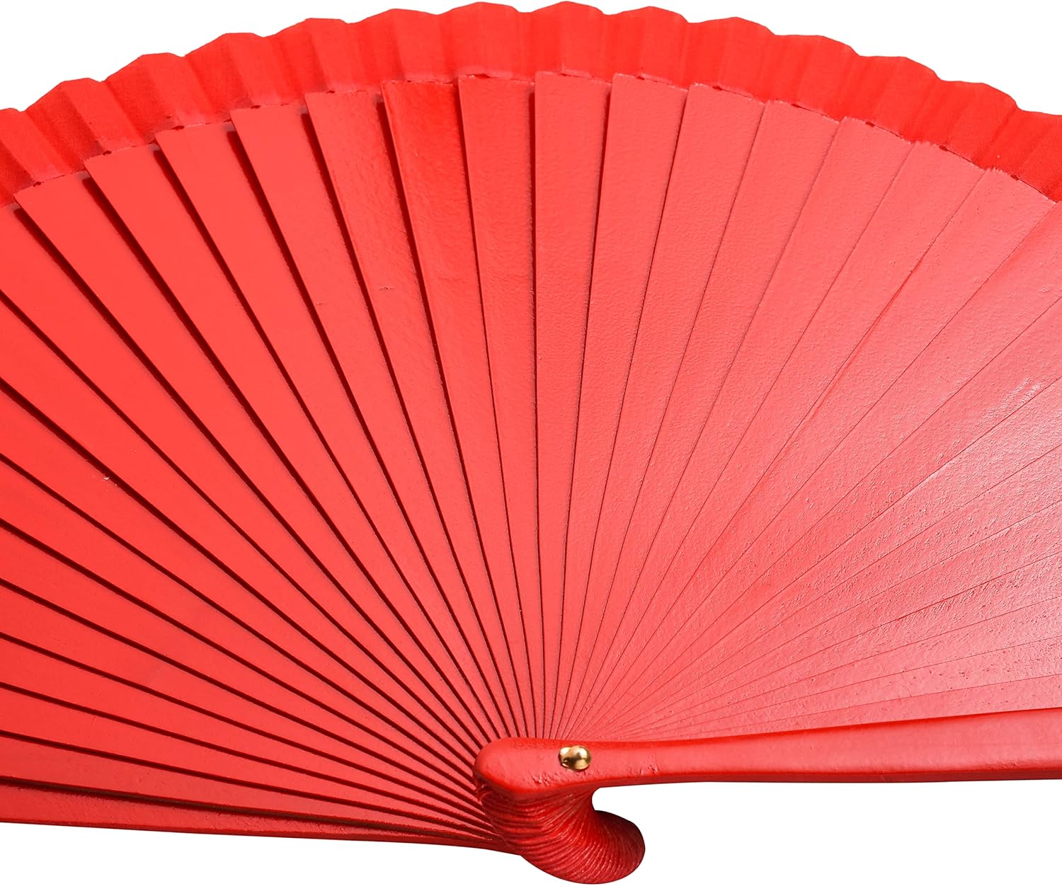 Abanico plegable español para mujer, ventilador de mano de madera vintage para fiesta de baile y regalo (rojo)