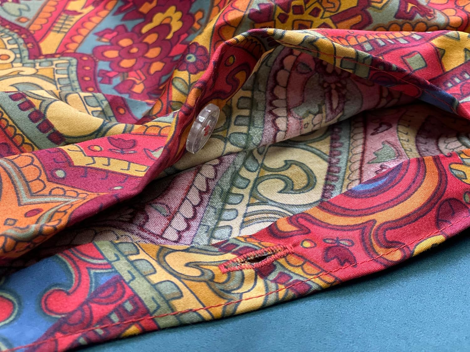 Eikei Juego de funda de edredón y fundas de edredón de lujo con estampado de cachemira bohemio, 3 piezas, medallón de damasco bohemio, 350 hilos,