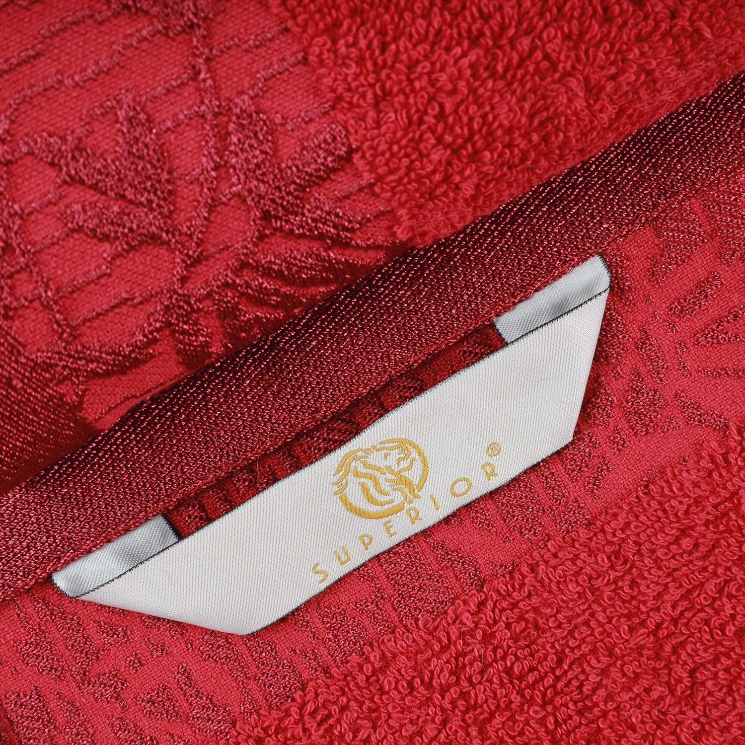 Superior Toallas de baño de algodón (juego de 2), borde Dobby jacquard floral, toalla corporal para baño, baño, spa, centro turístico, hotel,