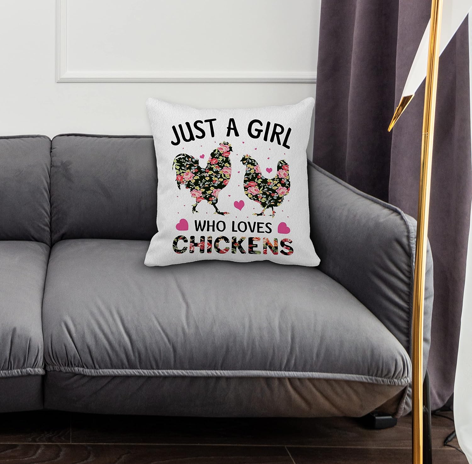 Fundas de almohada de pollos de 18 x 18 pulgadas, regalos de pollo para niñas, mujeres, amantes del pollo, regalos de pollos, regalos de mamá de