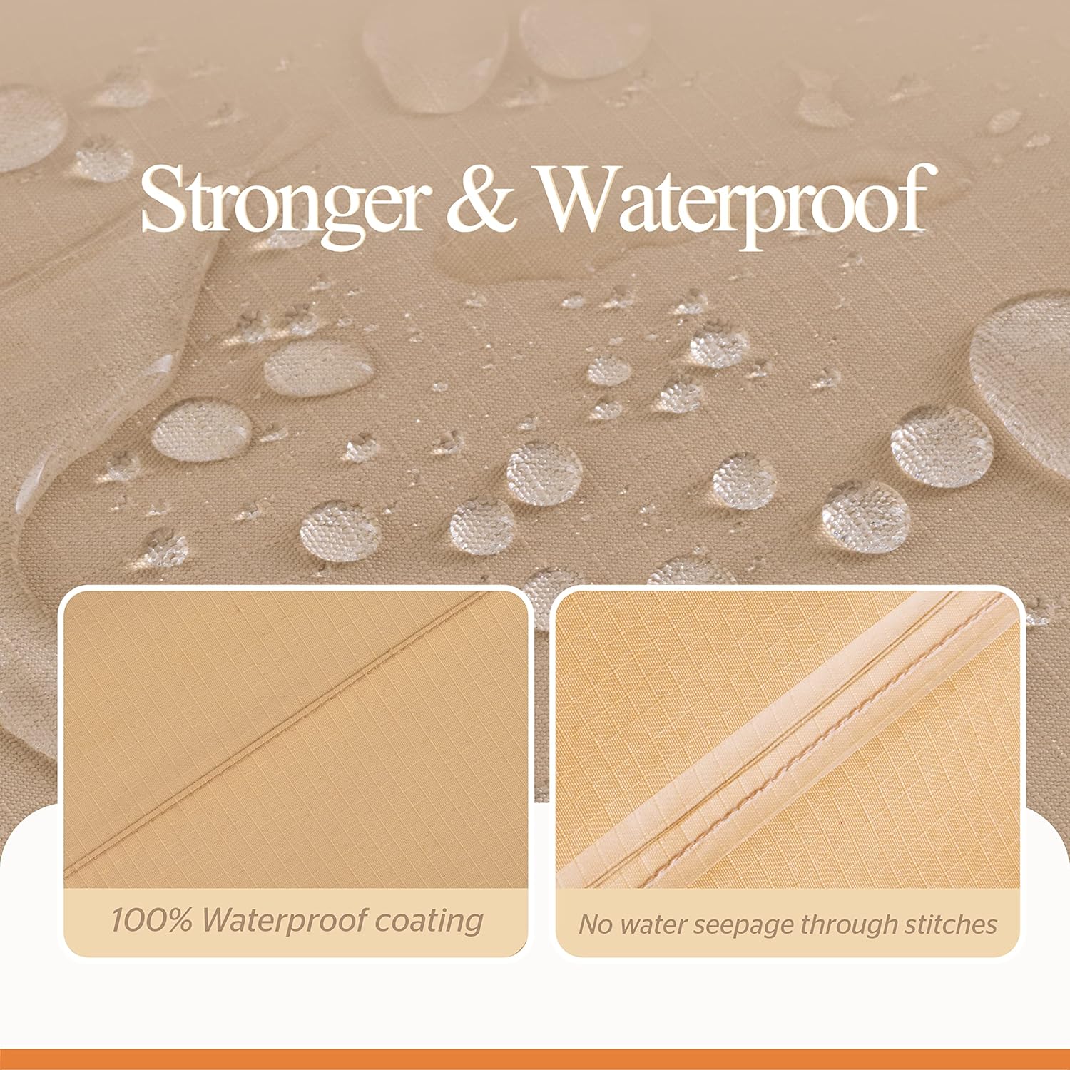 WJ-X3 Funda redonda para muebles de patio, 84 pulgadas de profundidad x 31 pulgadas de alto, impermeable, resistente a los rayos UV, funda de