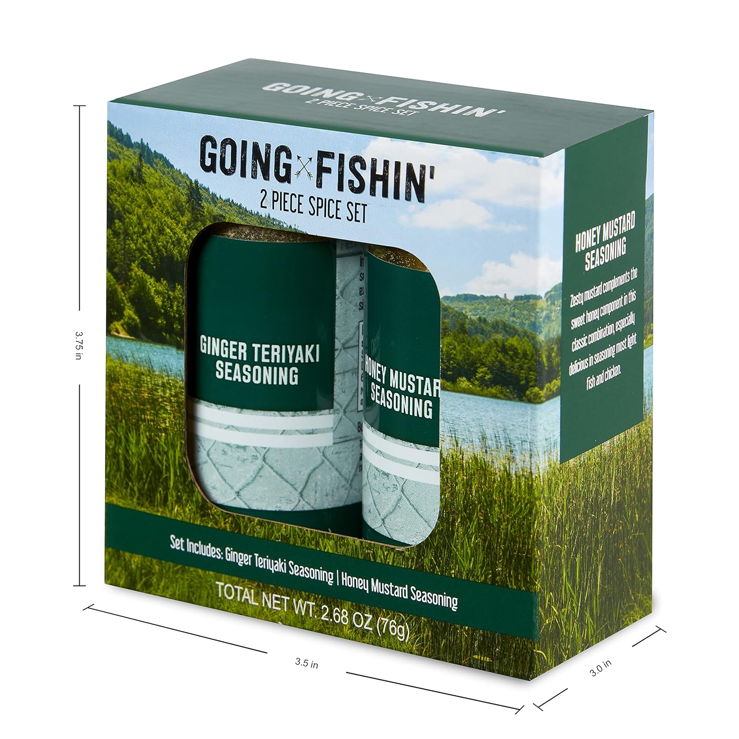 Kamenstein Going Fishin’ – Juego de 2 especias para acampar con tapa extraíble