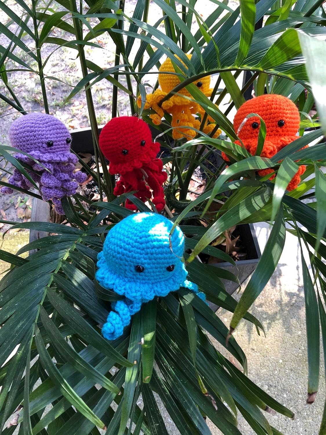 Znet3D Juguete de peluche de ganchillo de medusas – Hecho a mano en los Estados Unidos – Suave y adorable. A (rosa)