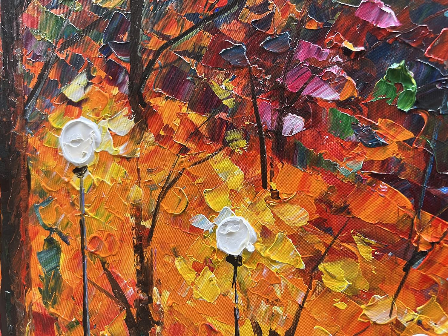 Alenoss Pinturas abstractas en lienzo 3D modernas al óleo sobre lienzo de 28 x 40 pulgadas, arte de pared colorido contemporáneo para parejas, arte