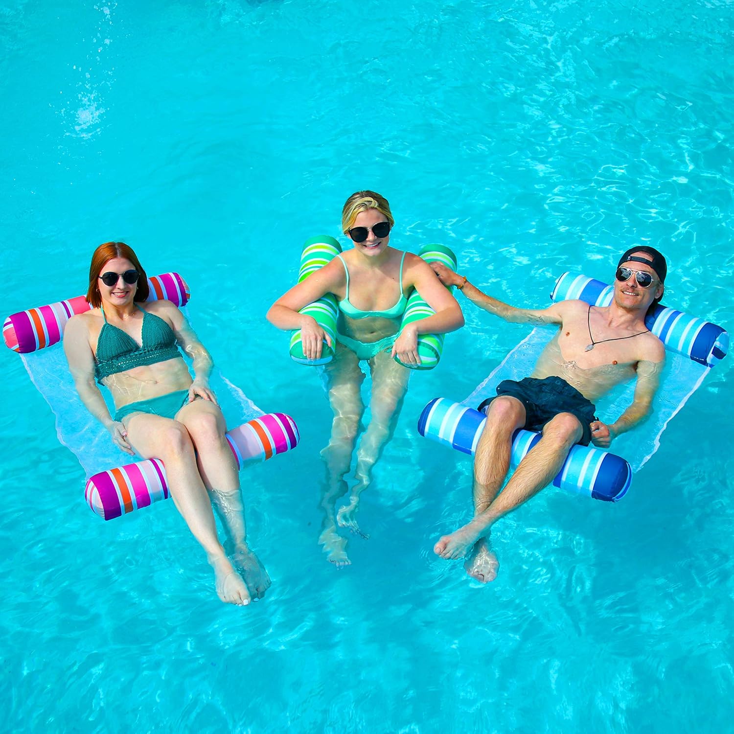 Sloosh 3 Pack Inflatable Pool Float Hammock Water Hammock Lounges Multi-Purpose Swimming Pool Accessories Saddle Lounge Chair Hammock Drifter for Sloosh 3 Pack Inflatable Pool Float Hammock Water Hammock Lounges Multi-Purpose Swimming Pool Accessories Saddle Lounge Chair Hammock Drifter for