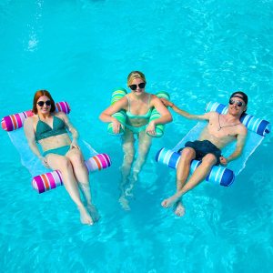 Sloosh 3 Pack Inflatable Pool Float Hammock Water Hammock Lounges Multi-Purpose Swimming Pool Accessories Saddle Lounge Chair Hammock Drifter for Sloosh 3 Pack Inflatable Pool Float Hammock Water Hammock Lounges Multi-Purpose Swimming Pool Accessories Saddle Lounge Chair Hammock Drifter for