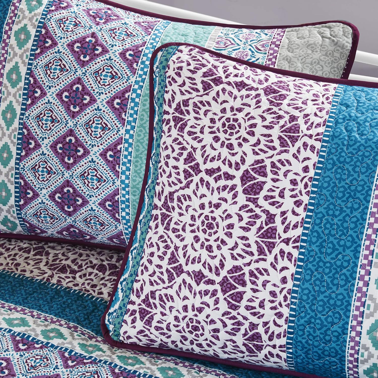 Intelligent Design Joni – Juego de funda para sofá cama, diseño bohemio casual, moderno, para todas las estaciones, con falda de cama, fundas a