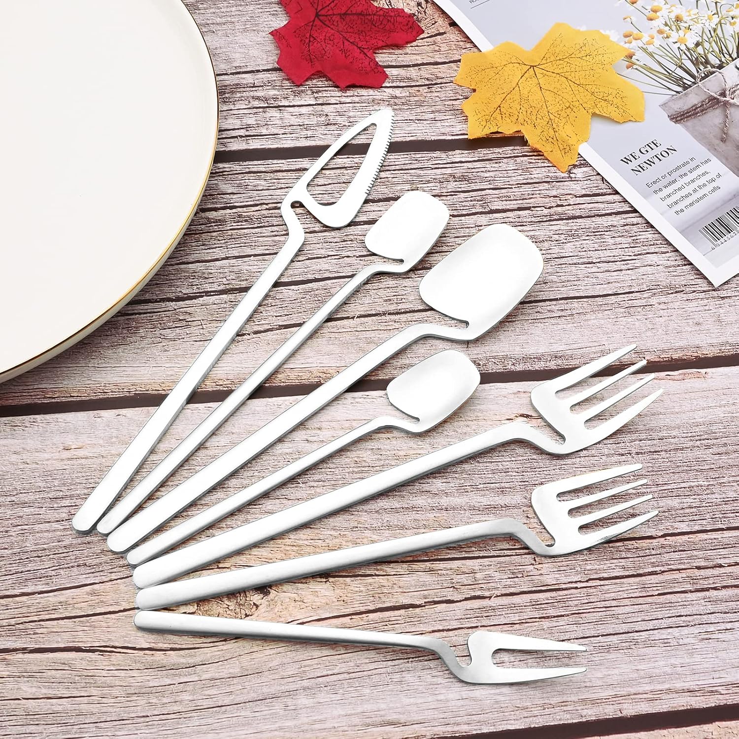 JASHII 8 cucharas de mango largo para colgar, cuchara de té helado, cuchara de café, cucharas agitadoras de acero inoxidable 304 para té, postre,
