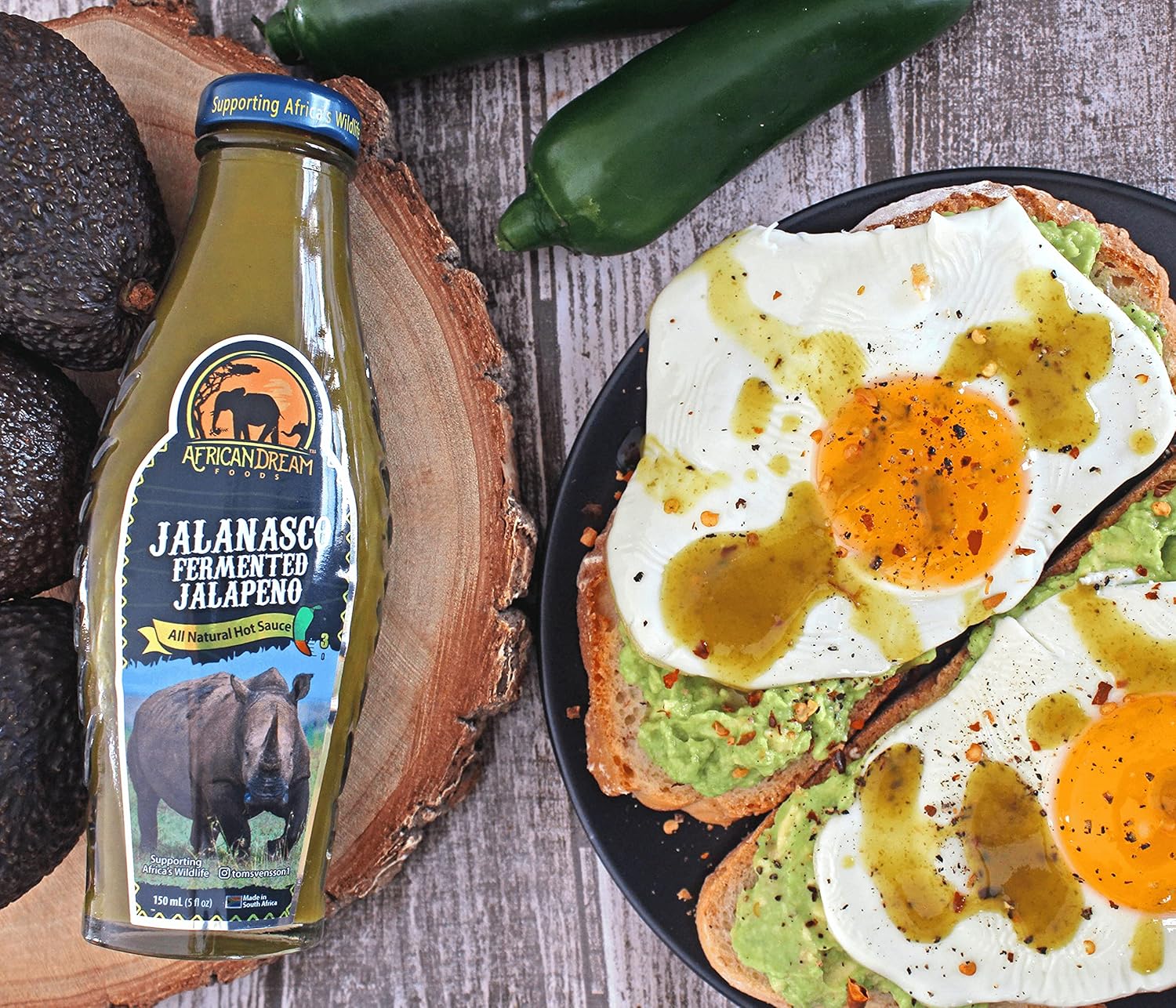 African Dream Foods Paquete de regalo de salsa picante  Pimienta fantasma africana, chile ojo de pájaro, braai sureño, dulce sueño, limón y ajo