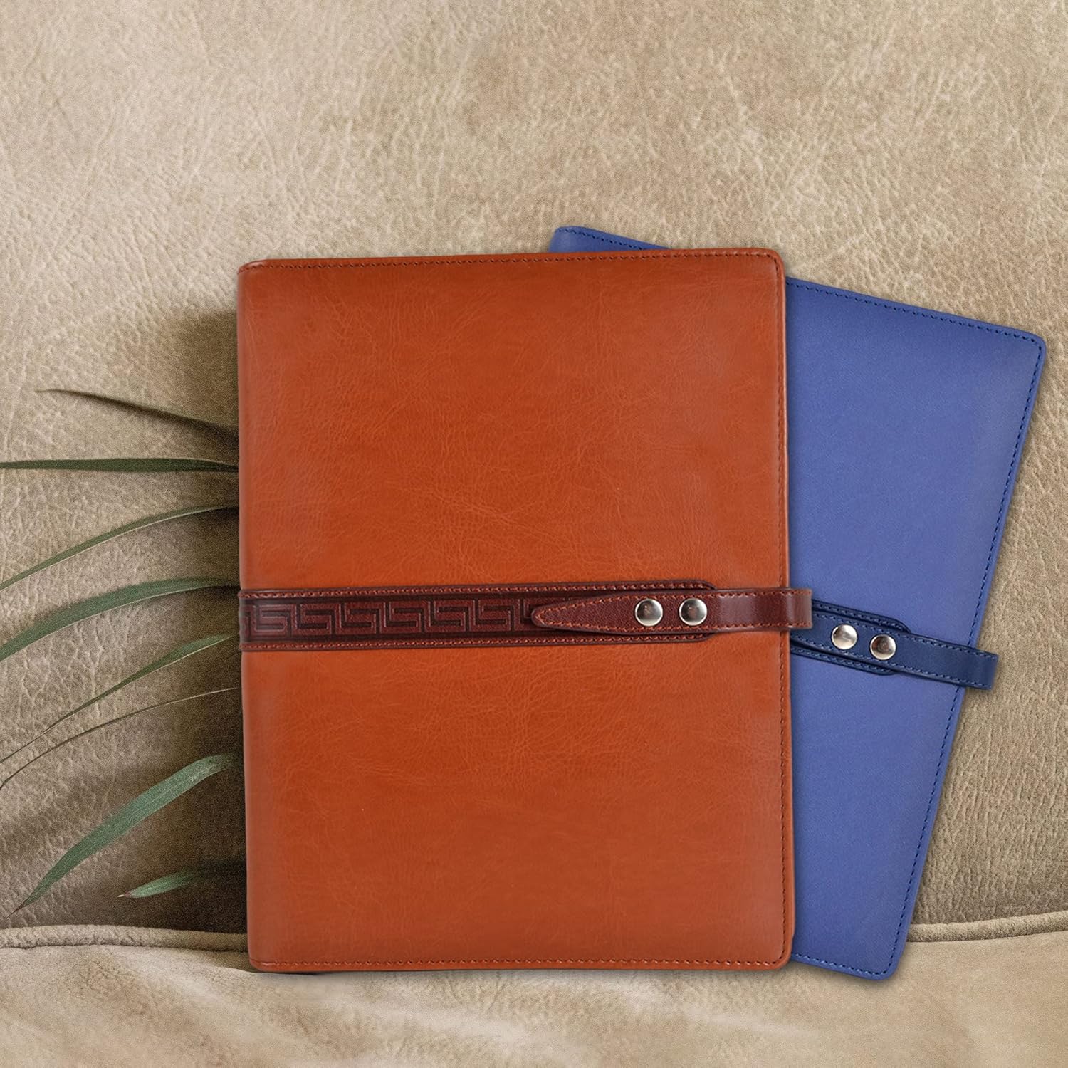 Agenda de oficina de lujo para hombres y mujeres, 288 páginas, planificador de papel grueso de 3.17 ozm, diario de escritura de cuero vegano, diario