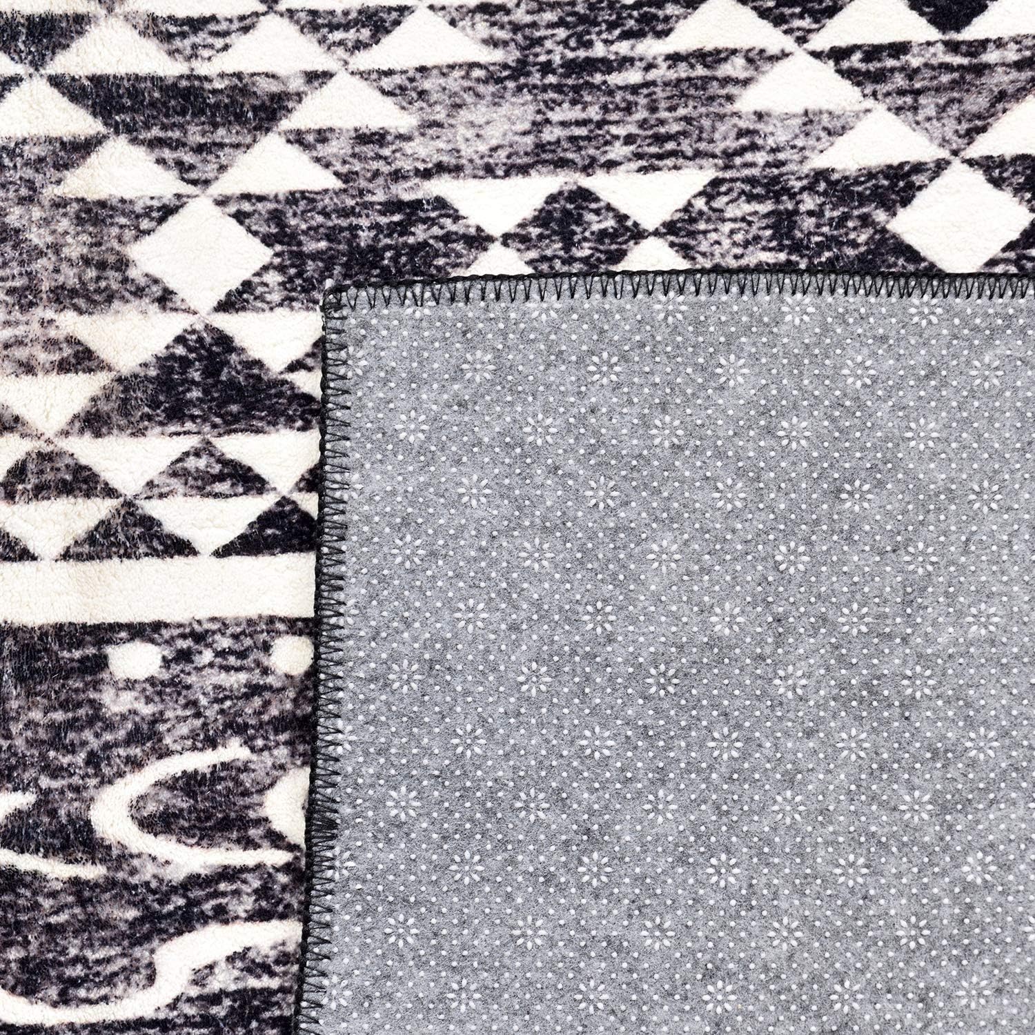 Calore – Alfombras de lana para sala de estar con imitación de cachemira de lujo, alfombras lavables antideslizantes, alfombras rectangulares