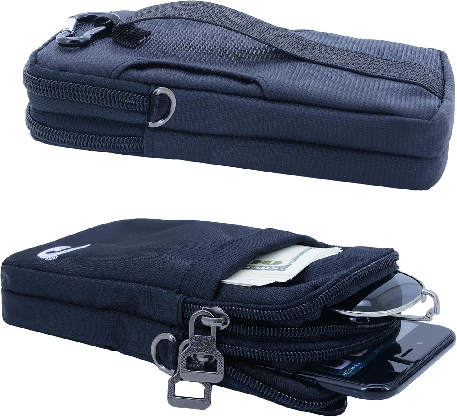 Soporte de teléfono celular para teléfono de menos de 6.339 in x 3.346 in x 0.591 in (con estuche) Brazalete deportivo Cinturón para correr Riñonera