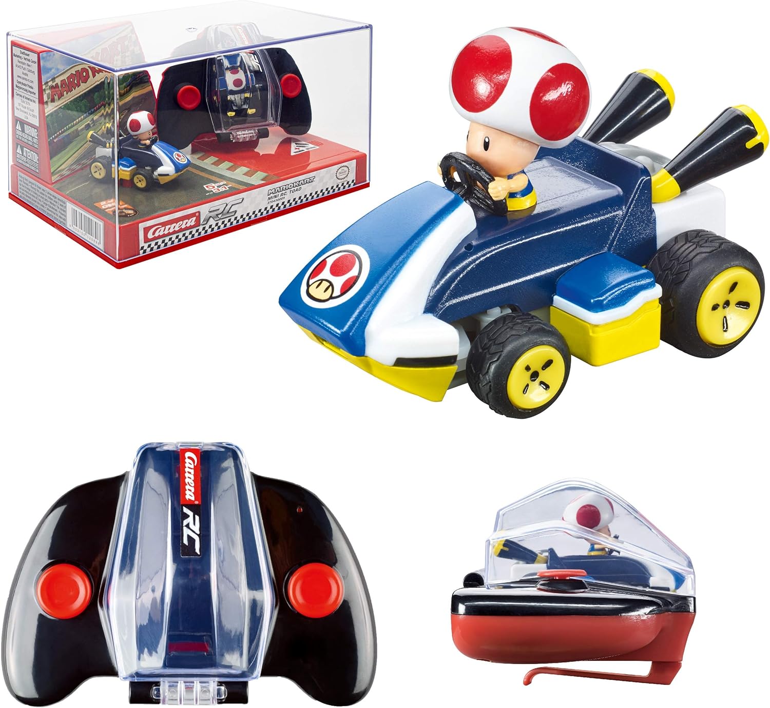 Carrera RC Nintendo Mario Kart 2.4 GHz Mini Coche de Juguete de Control Remoto de Radio Coleccionable – Sapo