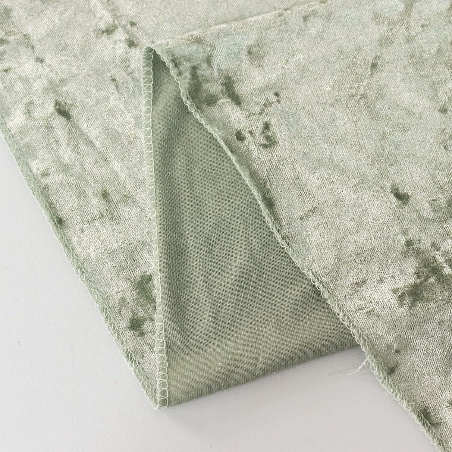 Efavormart – Mantel redondo de terciopelo triturado prémium de 120 pulgadas, color verde salvia