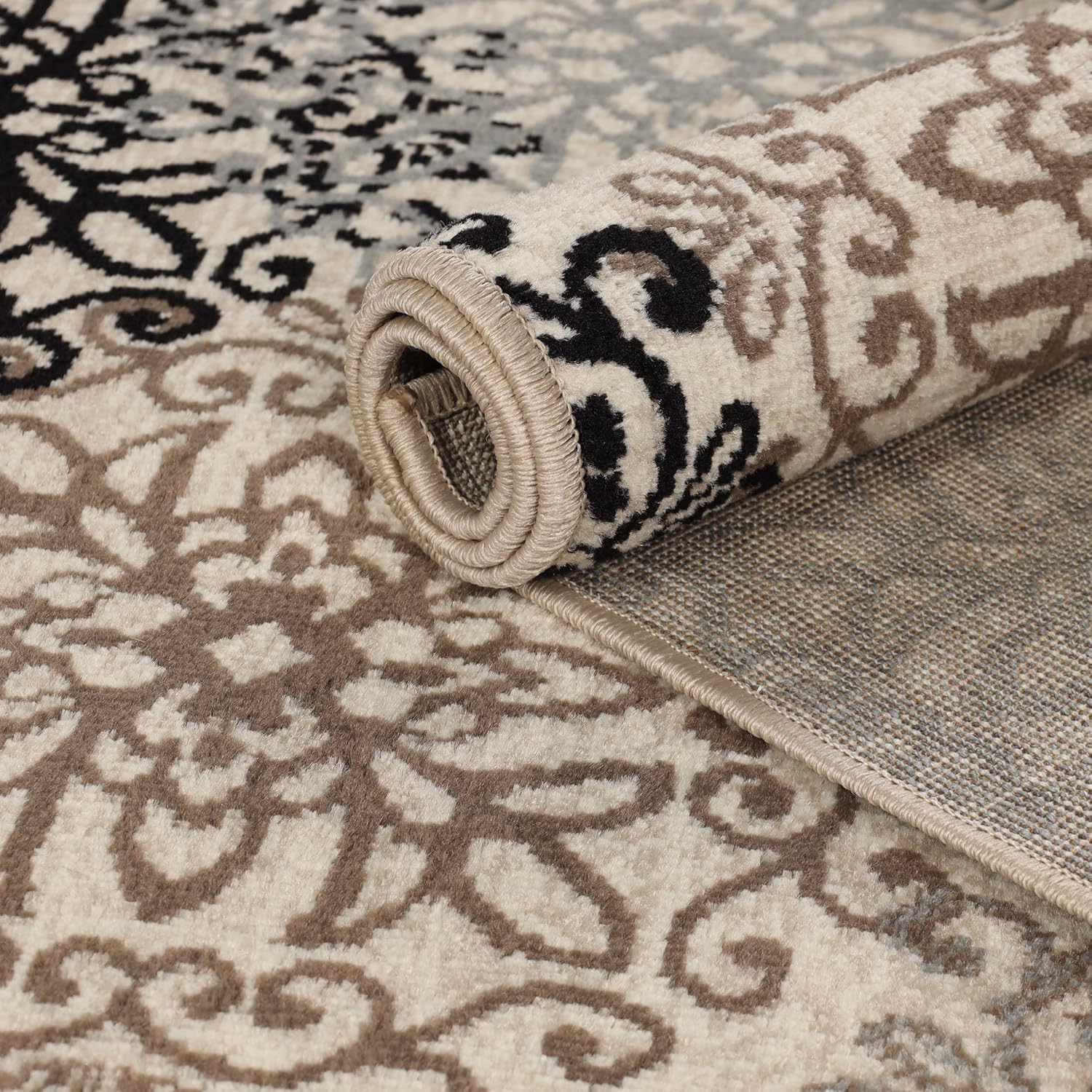 SUPERIOR Alfombra de área para interiores, respaldo de yute, perfecta para entrada, oficina, salóncomedor, dormitorio, cocina, suelo de madera dura,