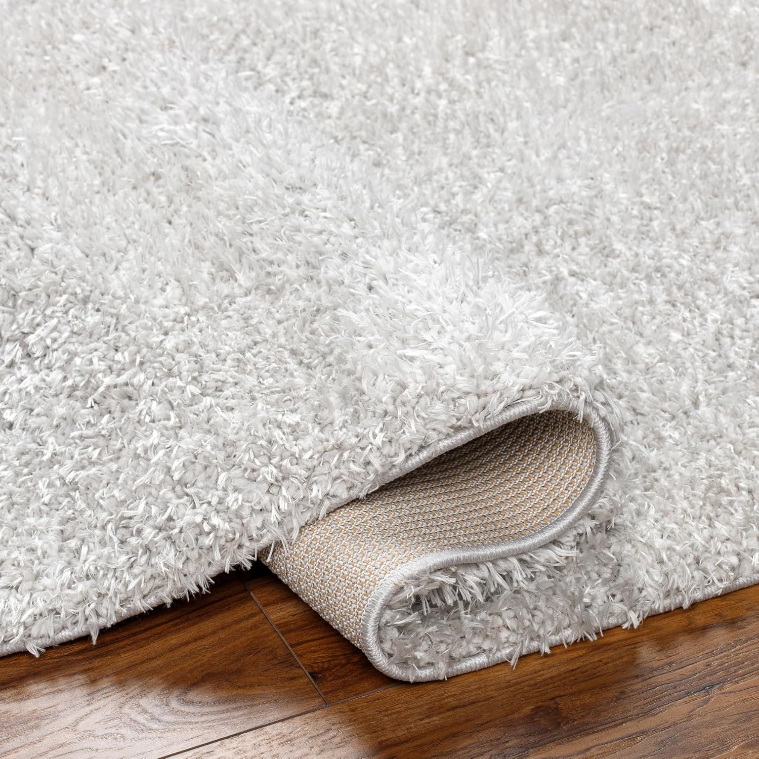 Artistic Weavers Moda Shag – Alfombra moderna de pelo largo, 7 pies 10 pulgadas x 10 pies, gris claro