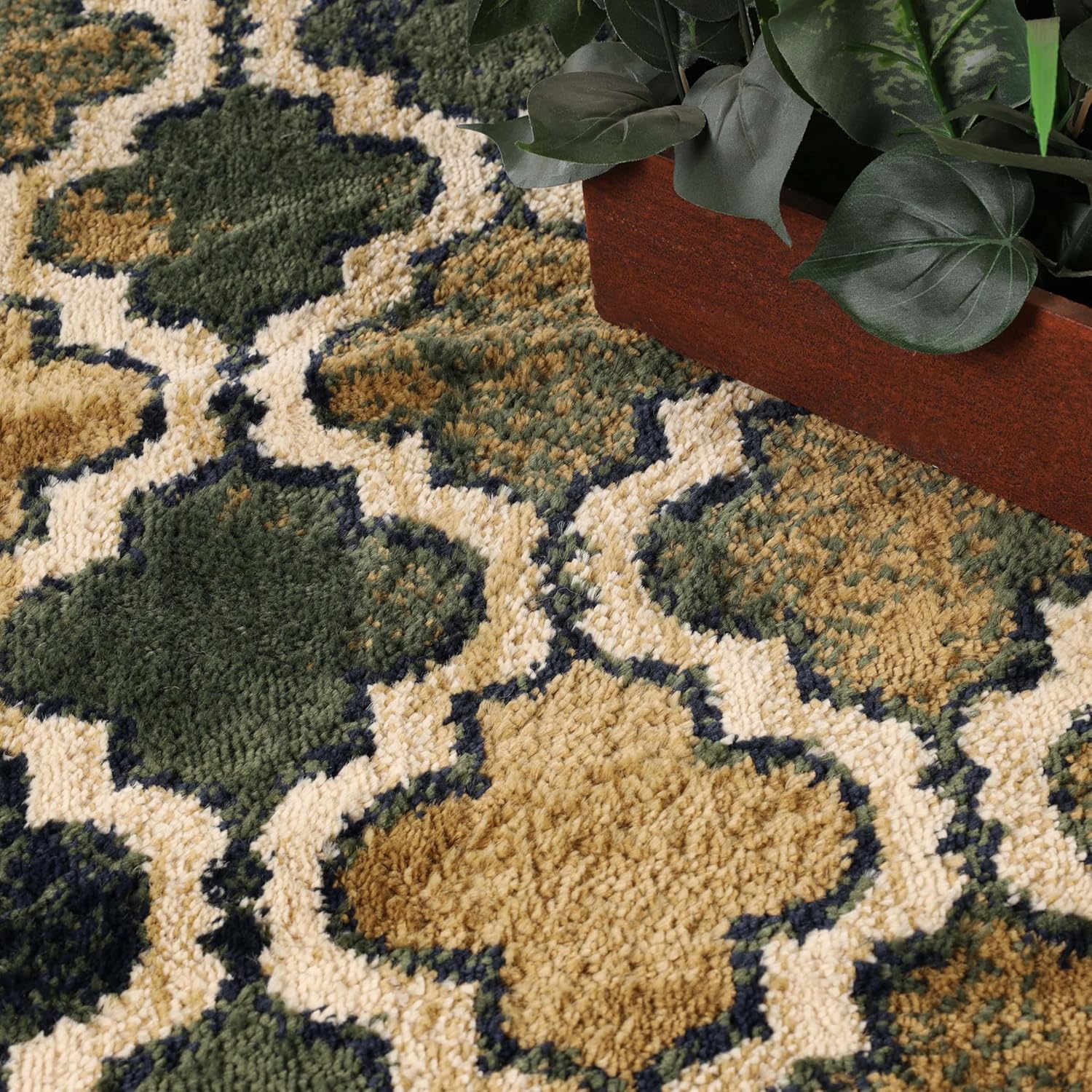 SUPERIOR – Alfombra de área pequeña para interiores, con respaldo de yute, perfecta para suelos de madera dura, diseño de entramado geométrico