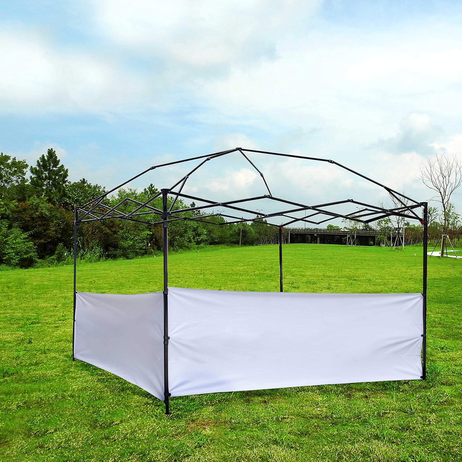 Dos medias paredes, 2 paneles de pared solar de media pared lateral para toldo emergente, carpa de refugio de 10 x 10 pies, 10 x 15 pies, 10 x 20