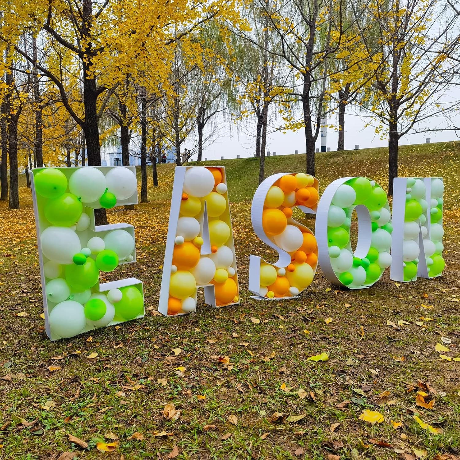 Marco de globo de mosaico gigante de 3 pies, letras de marquesina grande, kit de bricolaje alfanumérica para fiesta de cumpleaños, decoración de