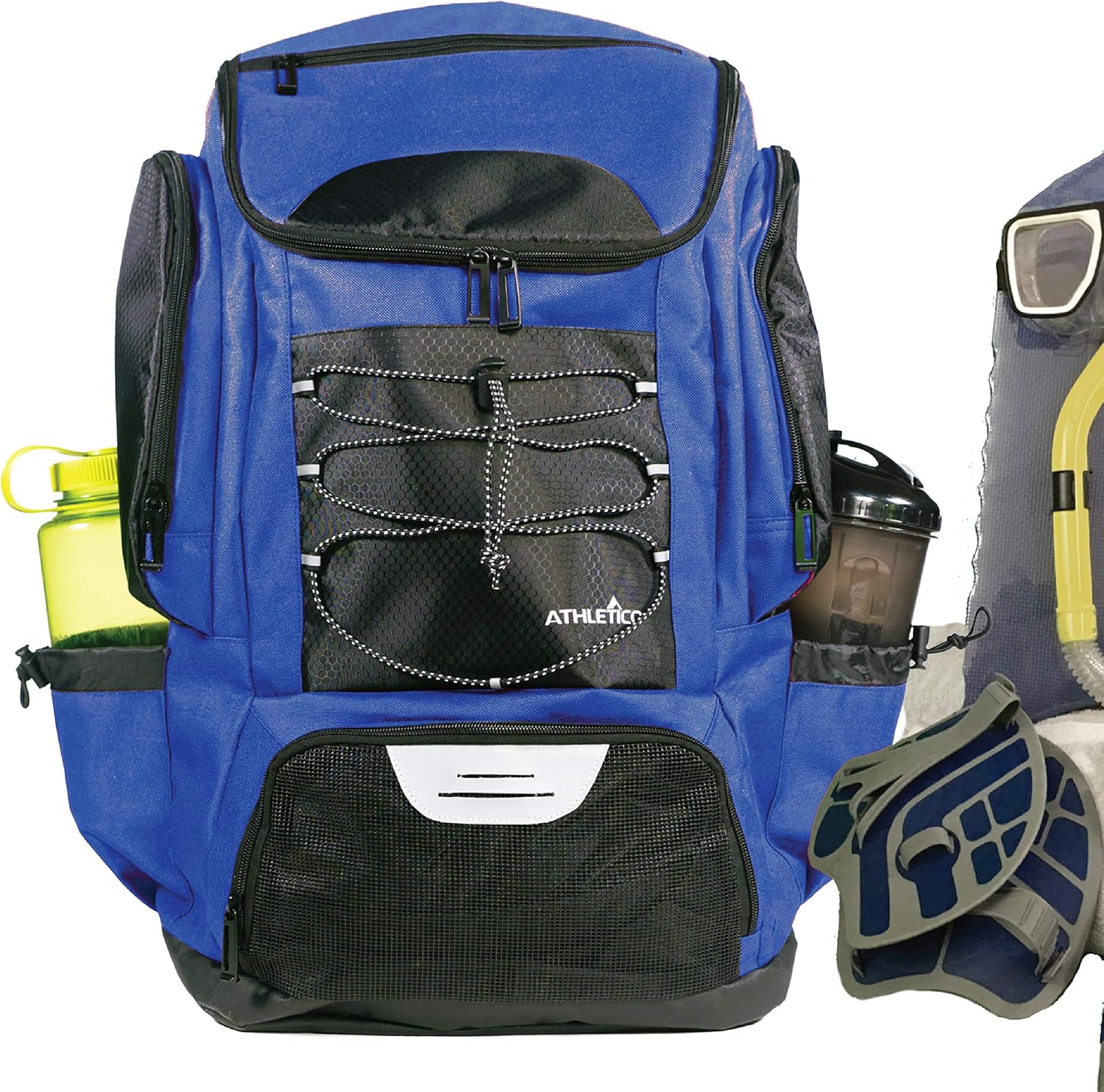 Athletico Mochila de natación – Bolsa de natación con compartimentos húmedos y secos para natación, playa, camping, bolsas de piscina con funda para