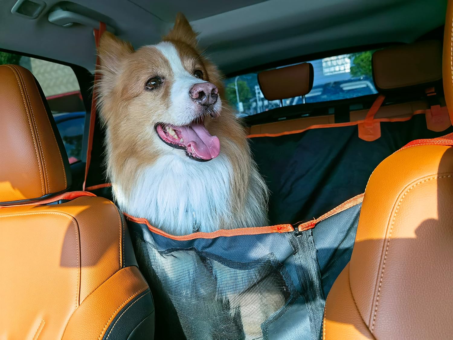 El asiento de automóvil para perro viene con alfombrilla desmontable, hamaca para perro para asiento trasero de automóvil con alivio de ventana de