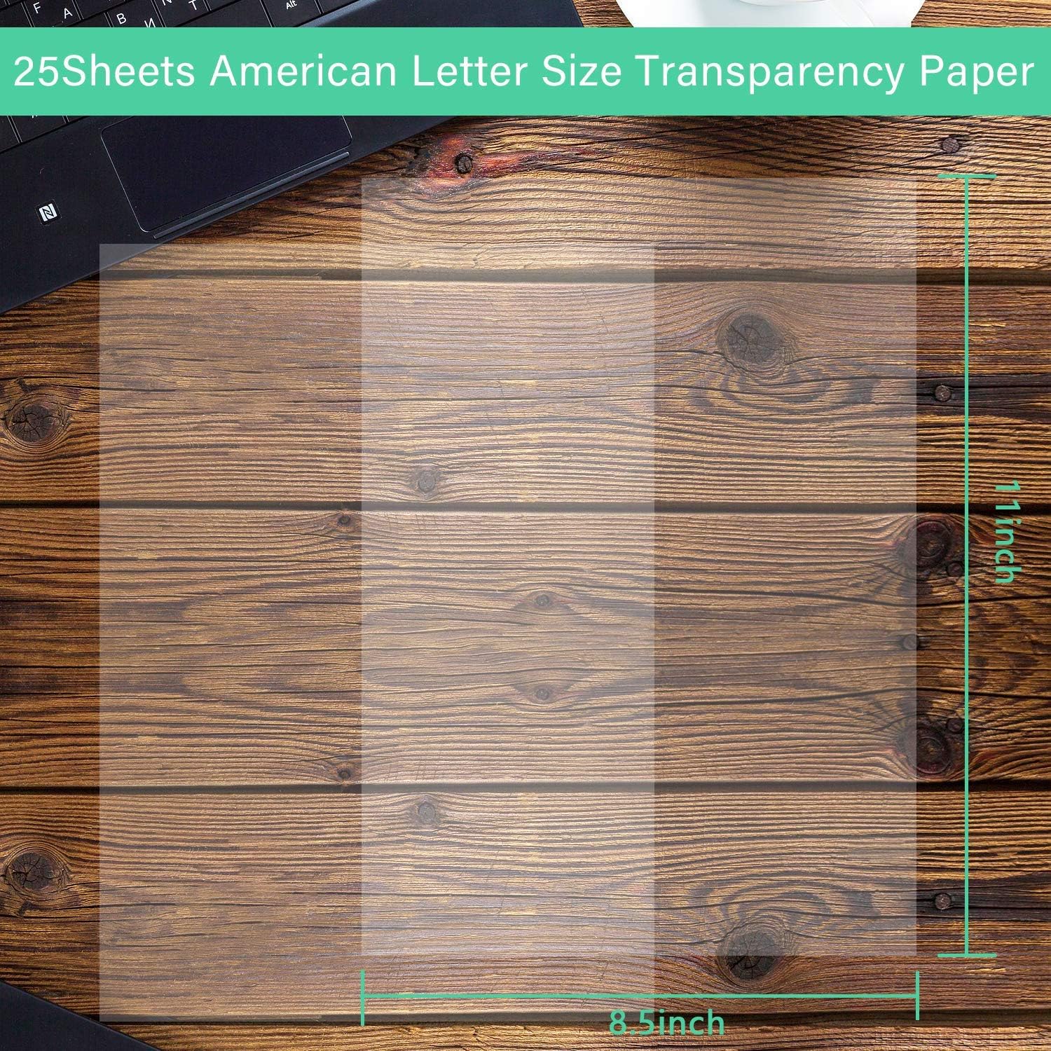 QYH Película de transparencia para impresoras de inyección de tinta 100% transparente, transparencias para proyectores e impresiones de pantalla