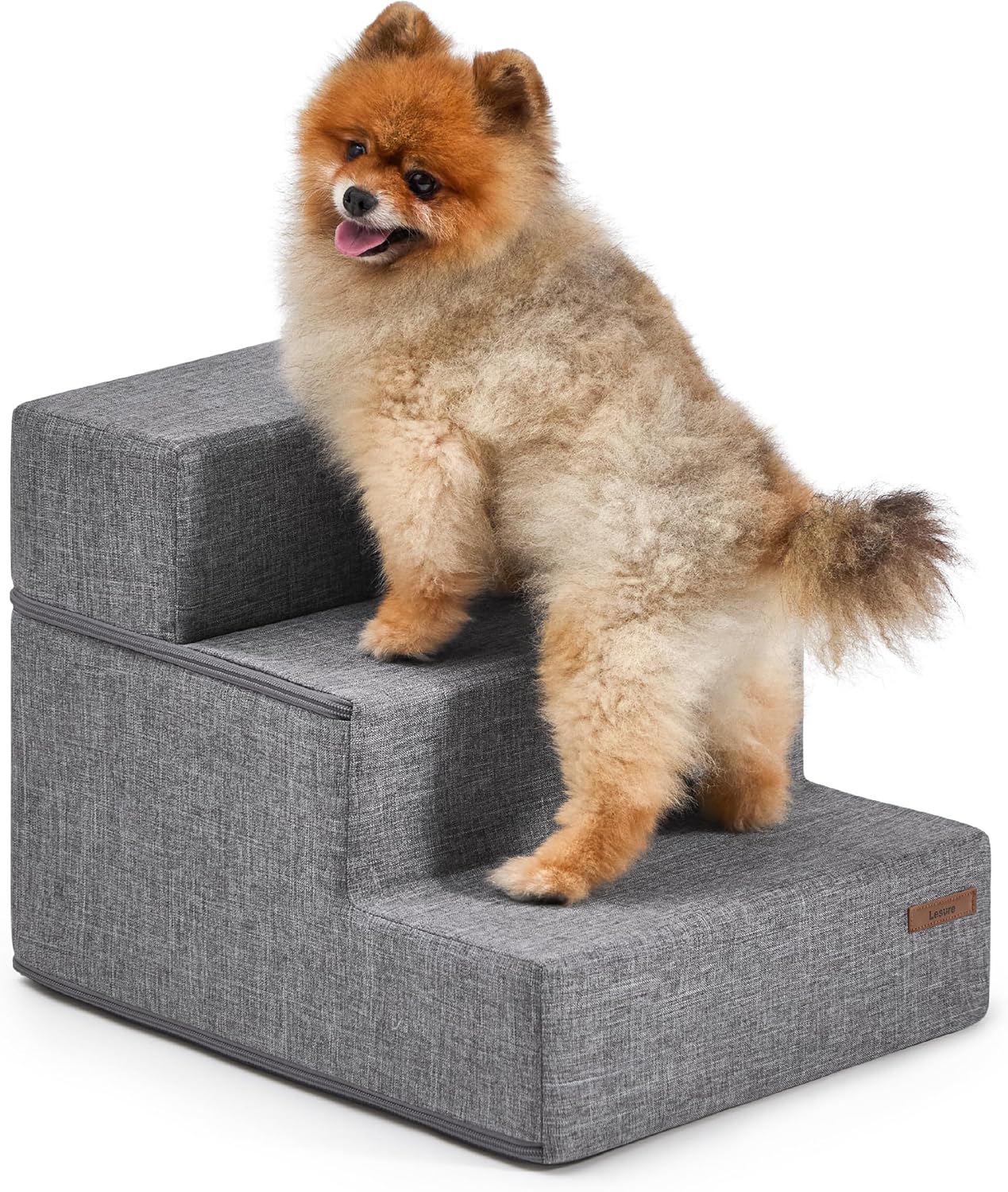 Lesure – Escaleras para perros pequeños, escaleras para mascotas para camas y sofá, escalones plegables para mascotas con espuma certificada