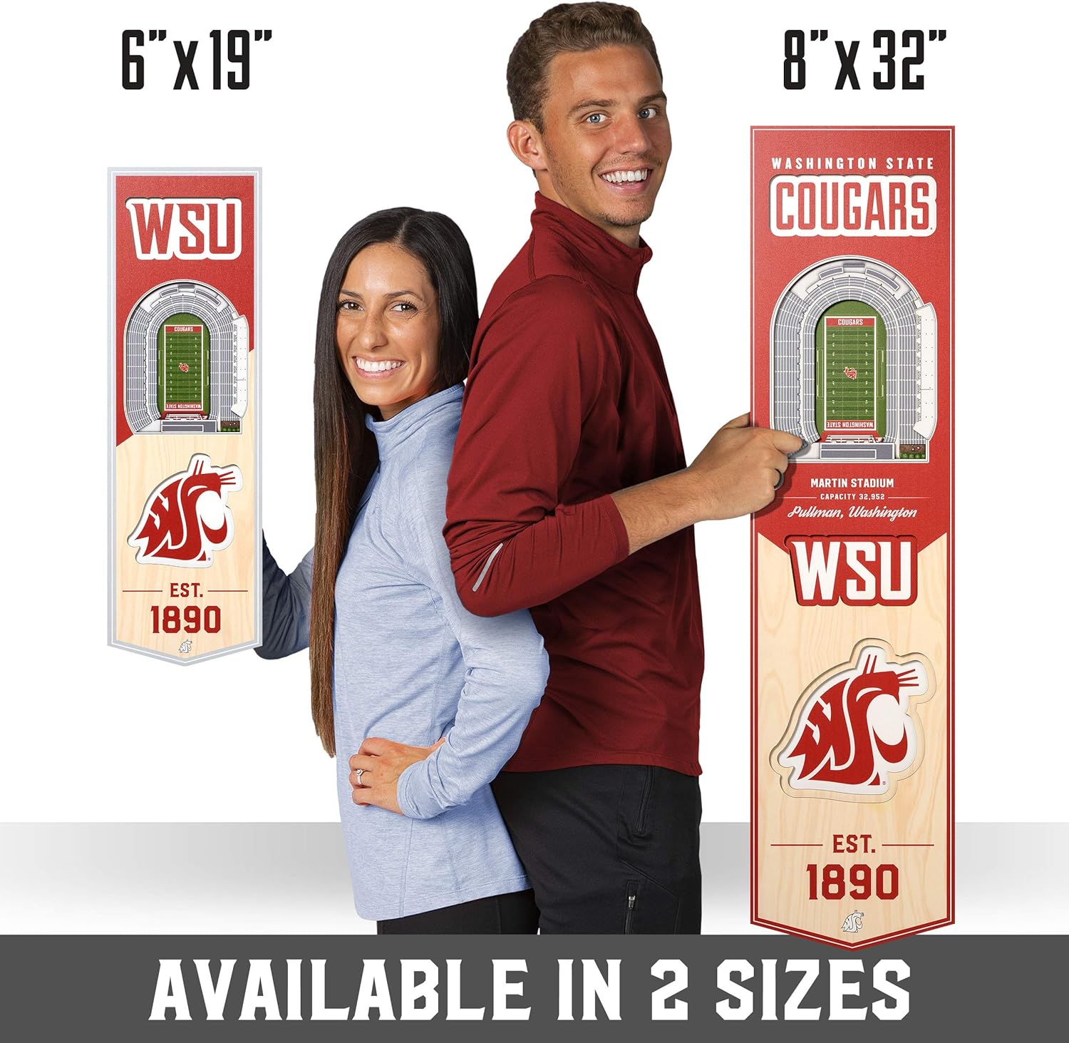 YouTheFan NCAA 3D StadiumView 8×32 Banner