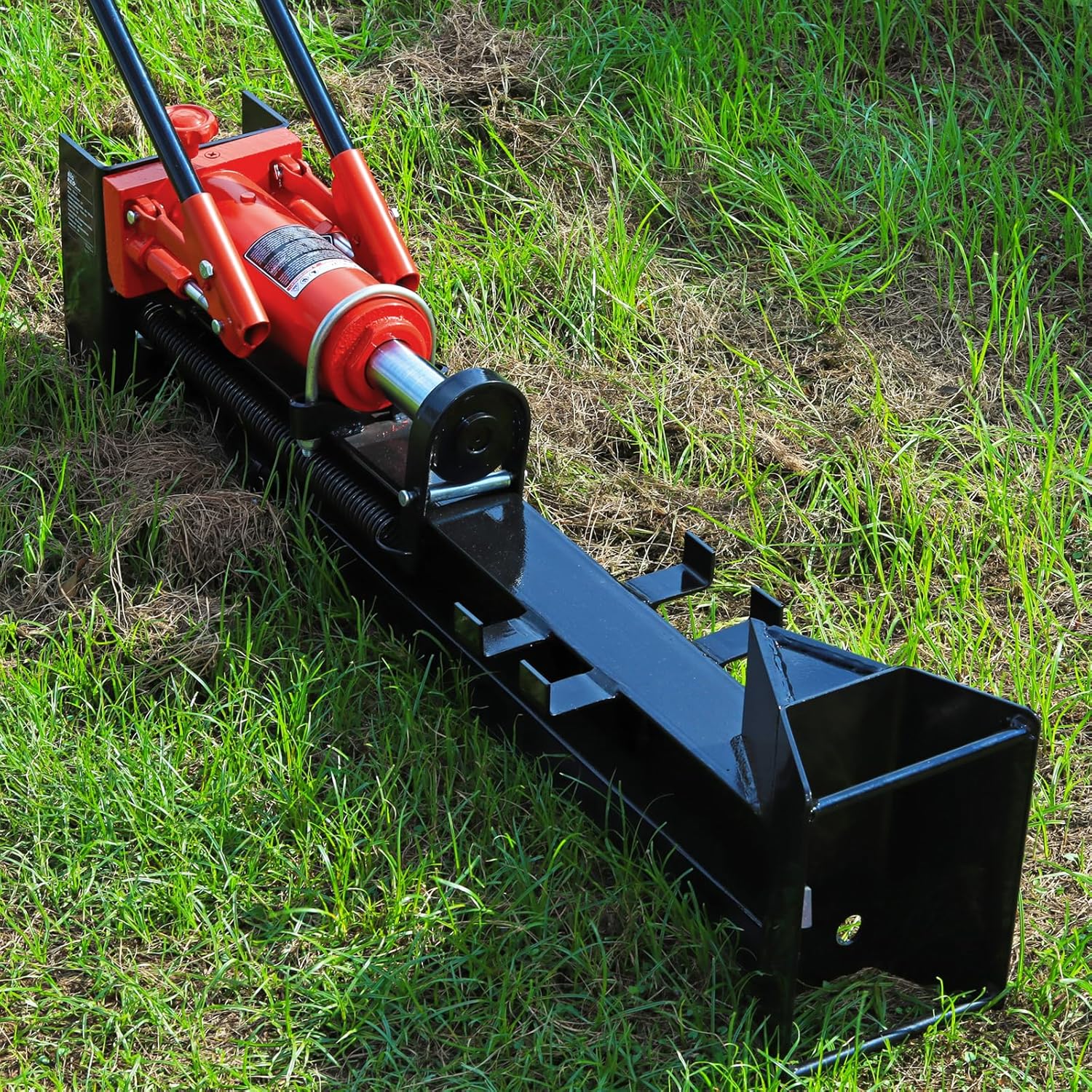 BIG RED ATGS012 Torin Divisor hidráulico de troncos Divisor de madera manual duradero con viga horizontal de acero completo, máquina que ahorra mano