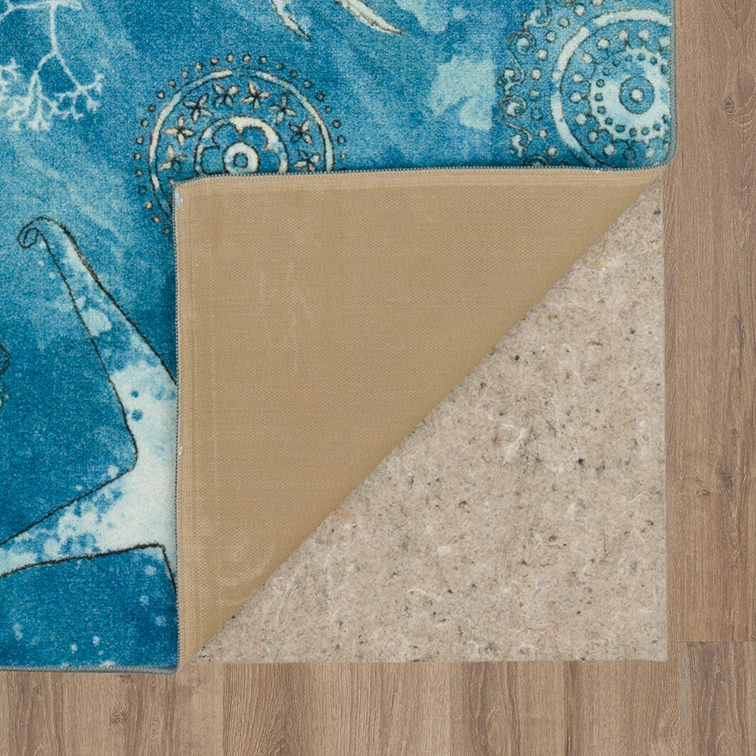 Mohawk Home Coastal Splash Aqua – Alfombra de área, 5 x 8 pies, azul