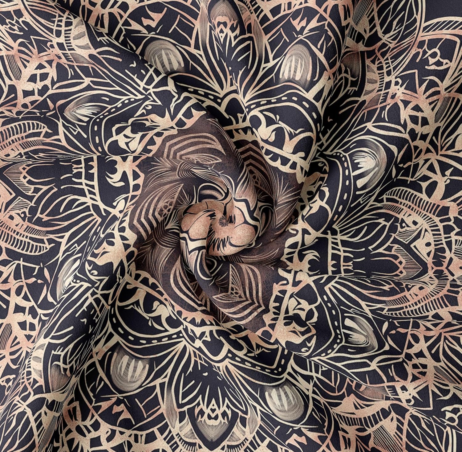 Tapzen Tapiz de mandala místico bohemio, étnico, vintage, bohemio, para dormitorio, estético, hippy, gitano, pavo real, chakra, tapiz para colgar en