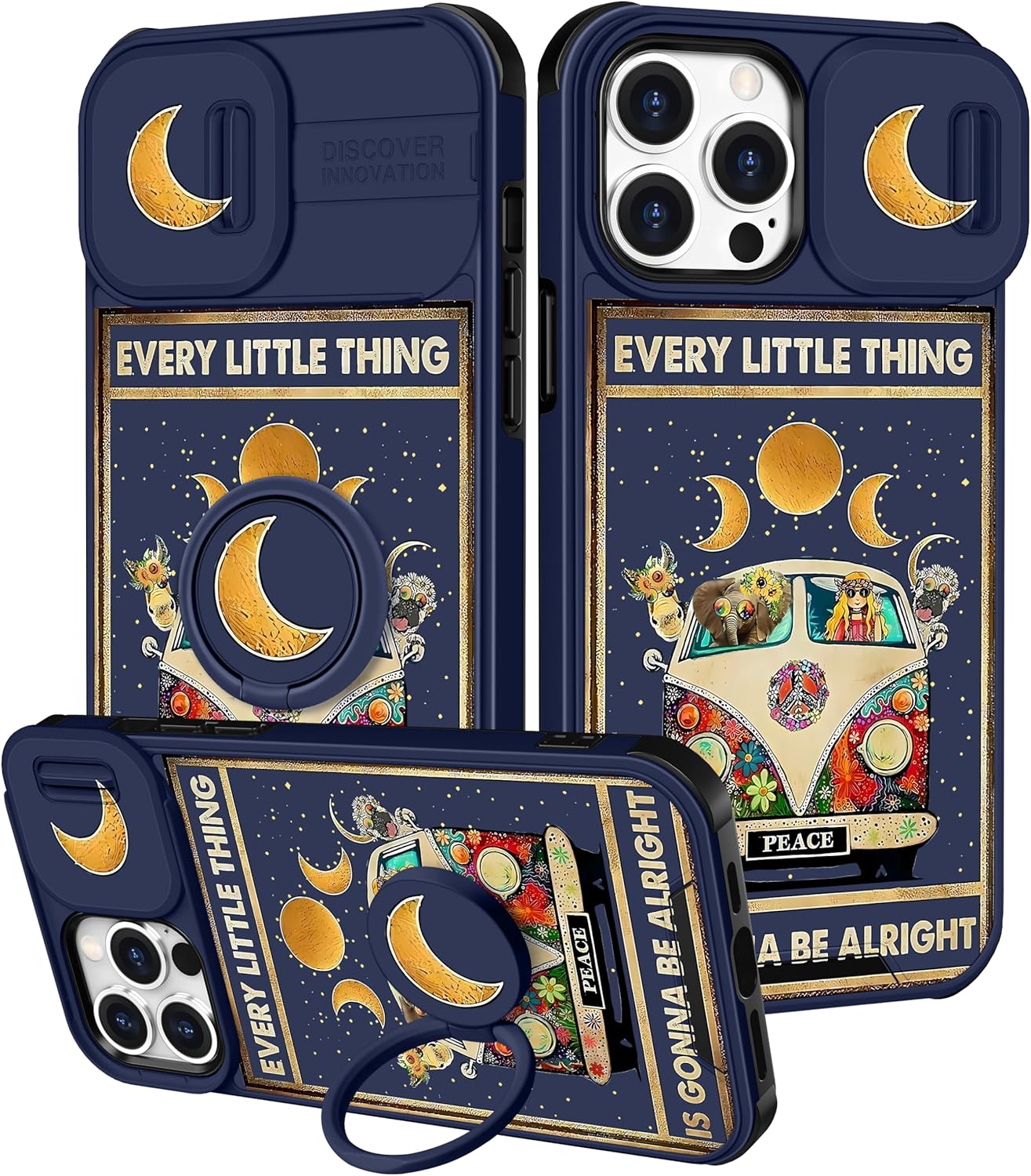Funermei Funda (2 en 1 para iPhone 11 Pro Max para mujeres, linda cubierta de teléfono para niñas, diseño femenino de autobús Kawaii animales con