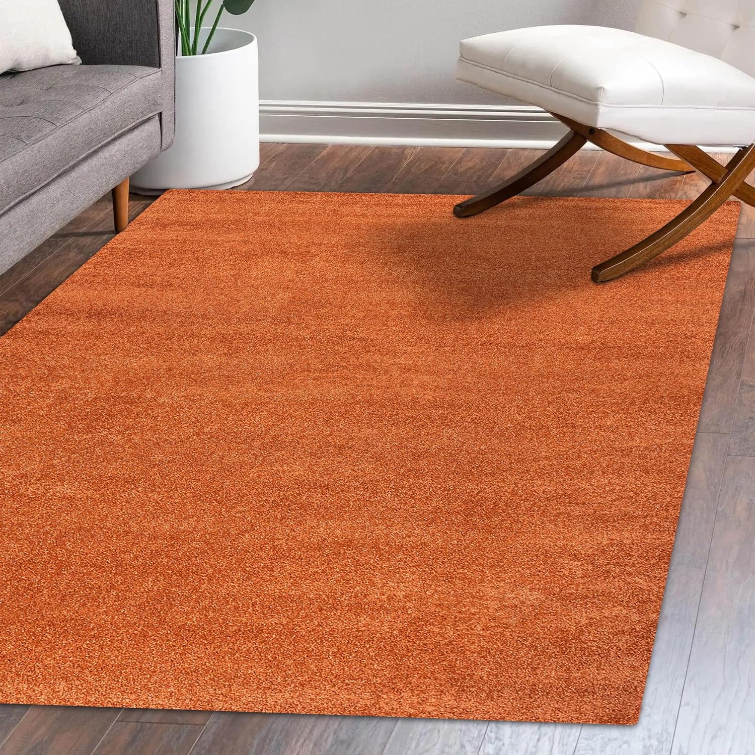 Eyely UES100M-4 – Alfombra de área para interiores de pelo bajo supersuave, informal, contemporánea, sólida tradicional, dormitorio, cocina, sala de