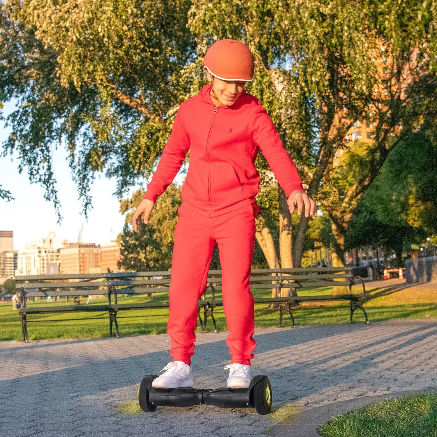 Jetson Hoverboard – Hoverboard Zone con ruedas todoterreno todoterreno – Hoverboard ligero negro con ruedas LED iluminadas – Hoverboard inteligente