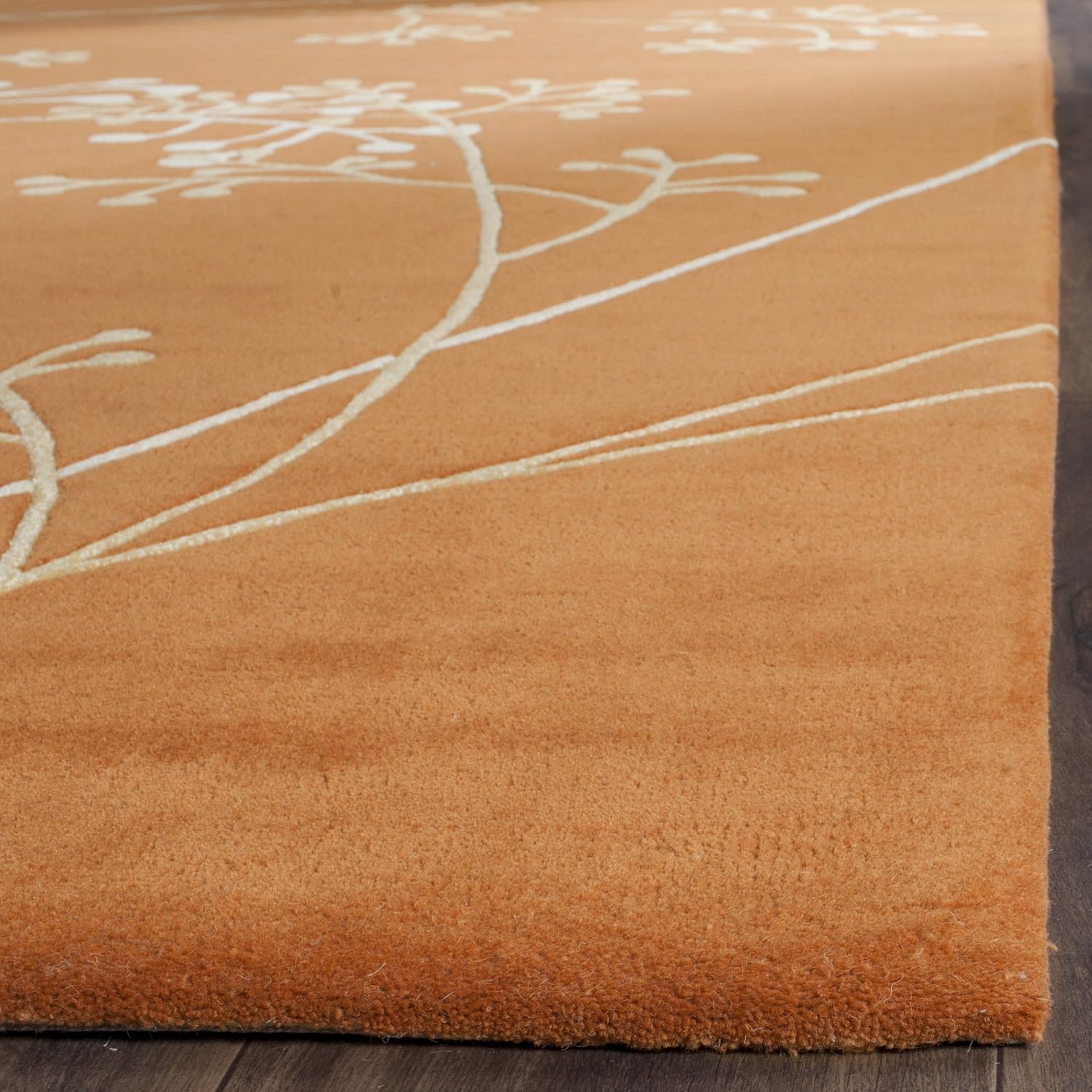 SAFAVIEH Soho Collection SOH305D – Alfombra de lana prémium hecha a mano de 6 x 9 pies, color óxido
