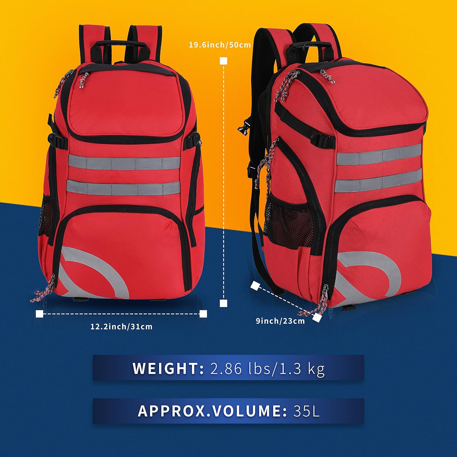 Mochila de baloncesto para hombres y mujeres, bolsa de baloncesto con compartimento para pelotas y zapatos, mochila deportiva para gimnasio