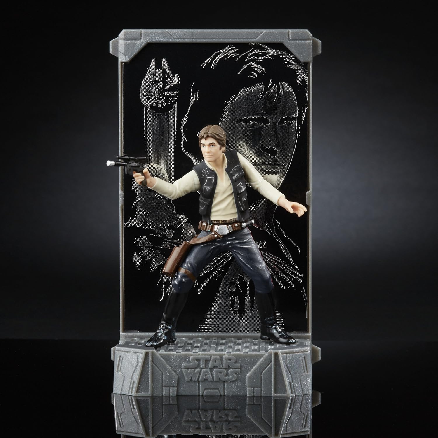 Star Wars Black Series figura de acción de titanio de Han Solo por el 40 aniversario